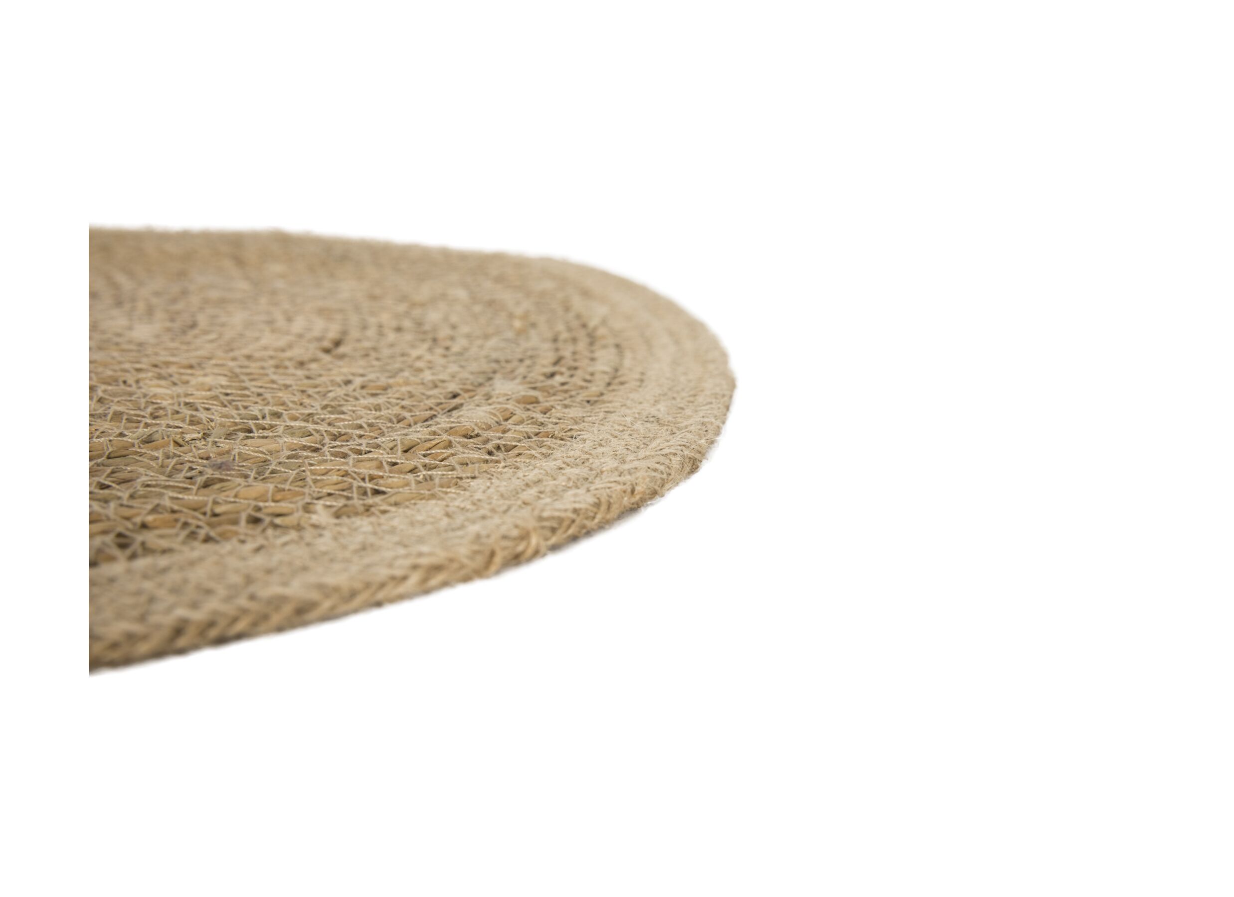 Detailfoto - Placemat Khan Ø37cm - zeegras/jute - naturel