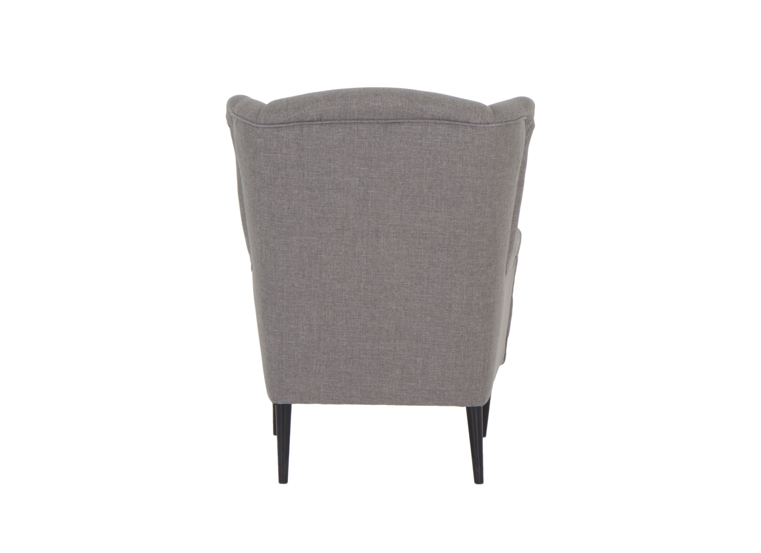 Fauteuil et pouf Canto 76x80x107cm - tissu - taupe