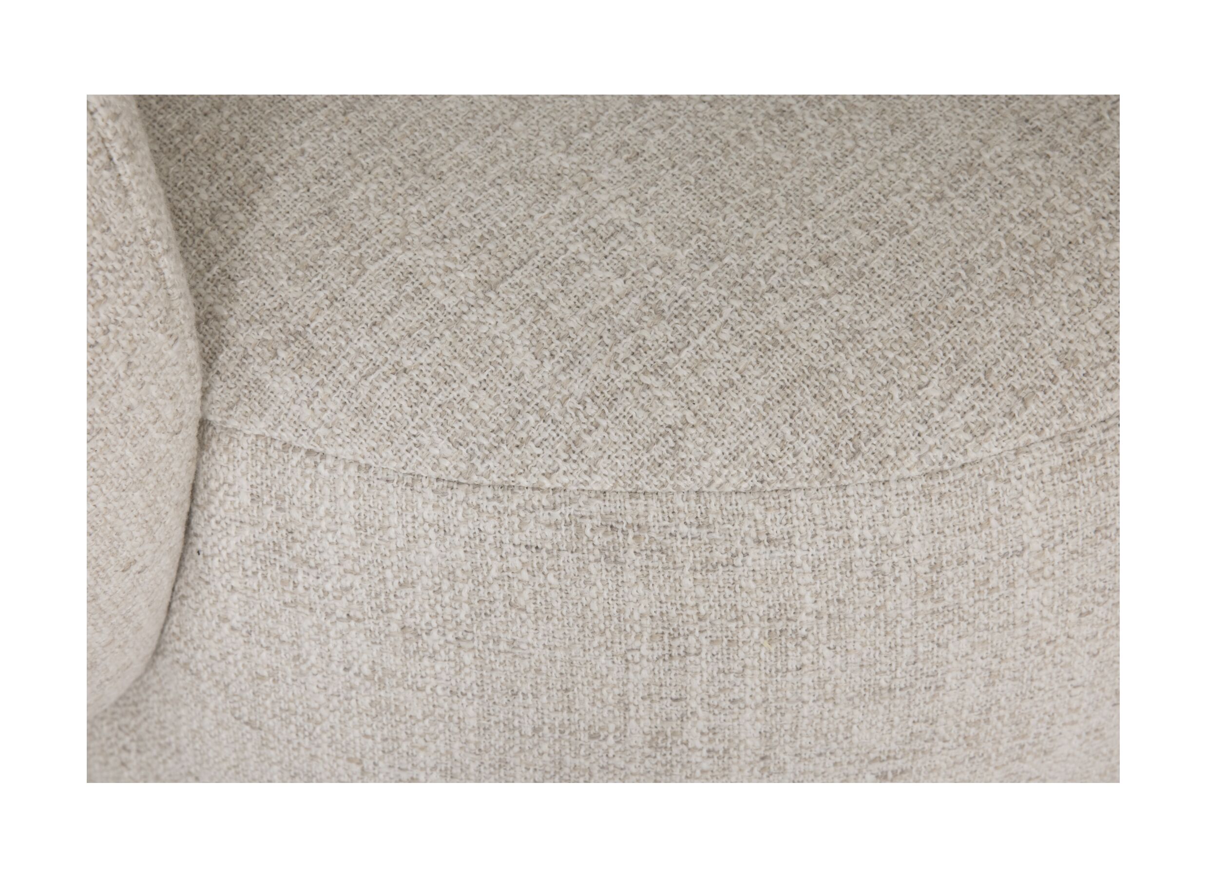 Detail - Fauteuil pivotant Pasoa Ø90x82cm - tissu - beige naturel