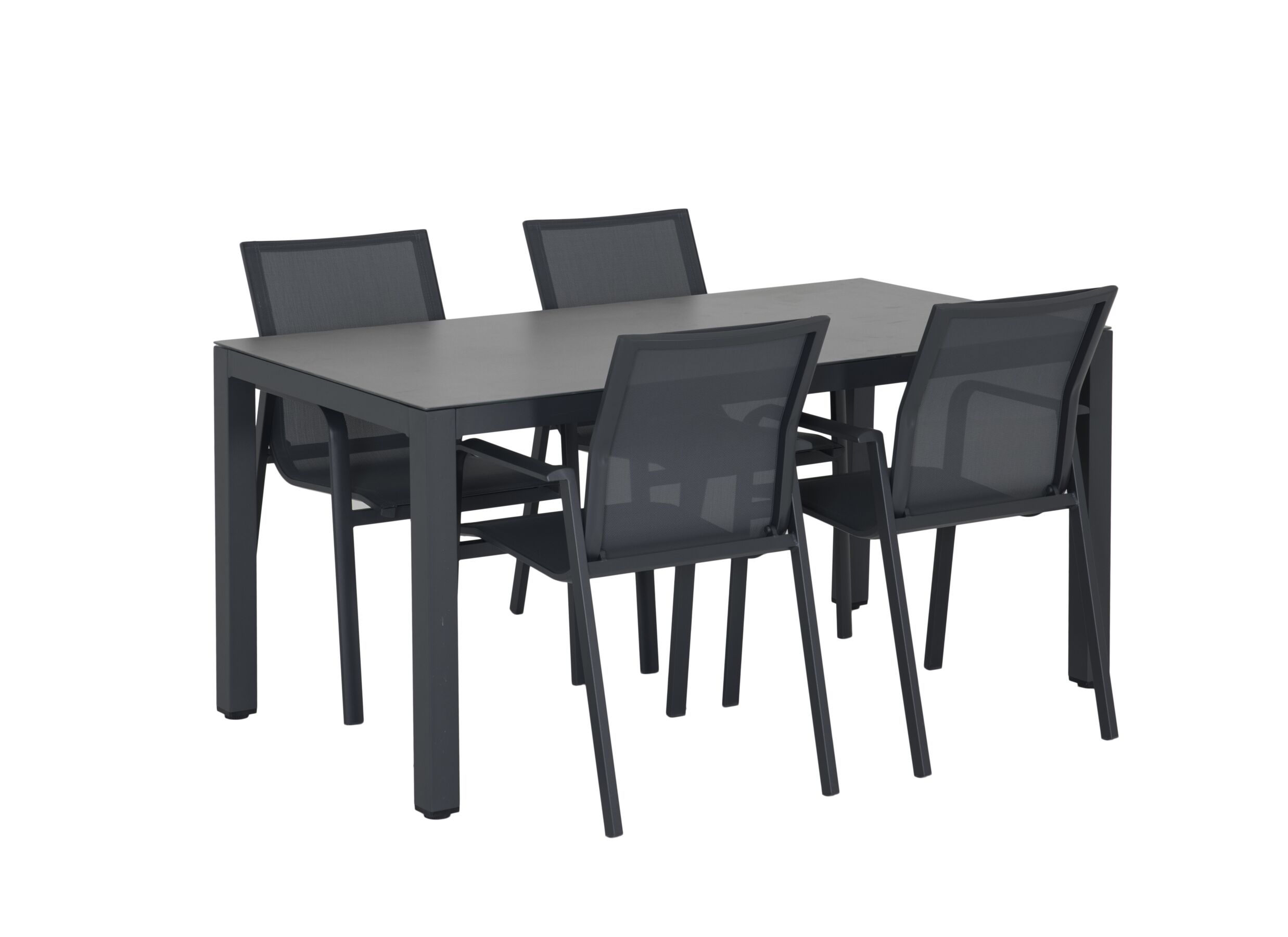 Plus Important - Ensemble de jardin Breeze 160x80cm avec 4 chaises Party