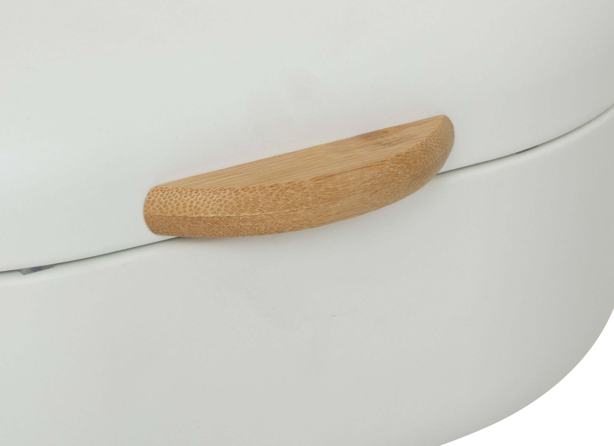 Detailfoto - Broodtrommel 33,5x15cm - metaal - crème