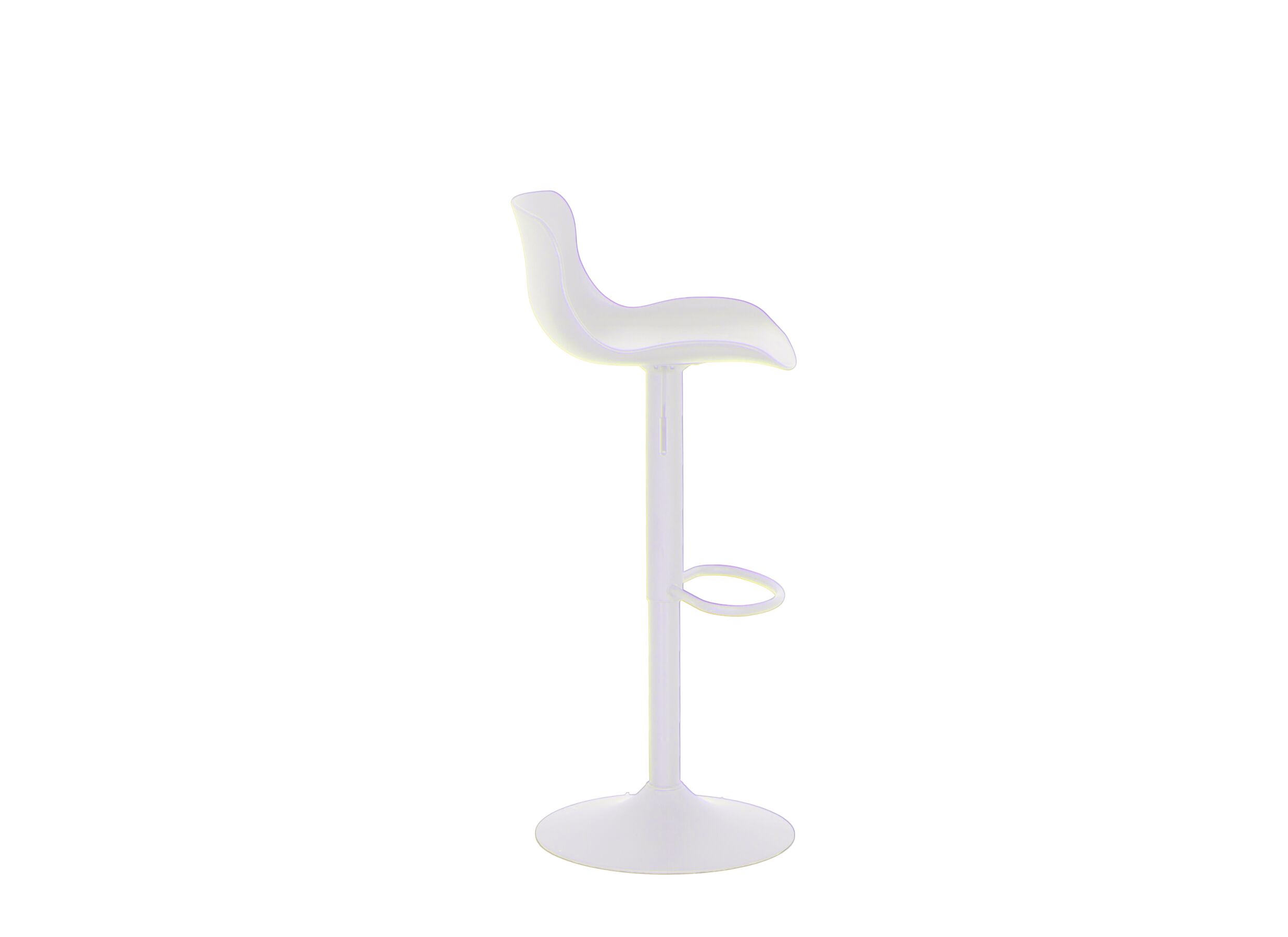 Chaise de bar Dune HA57-78cm - synthétique - blanc
