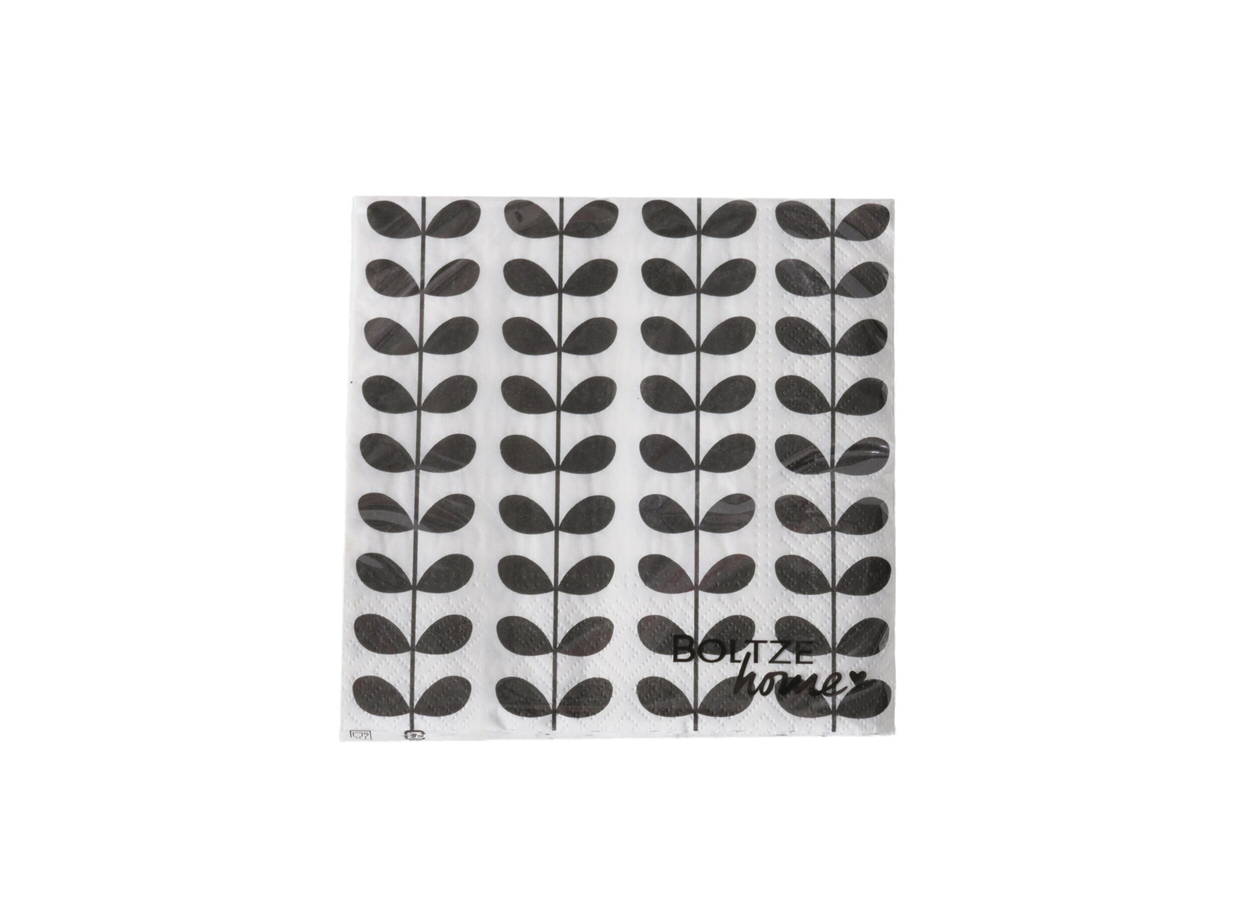 Serviette Gulvi 17x17cm noir blanc 20 pièces - Serviette Gulvi 17x17cm noir blanc 20 pièces
