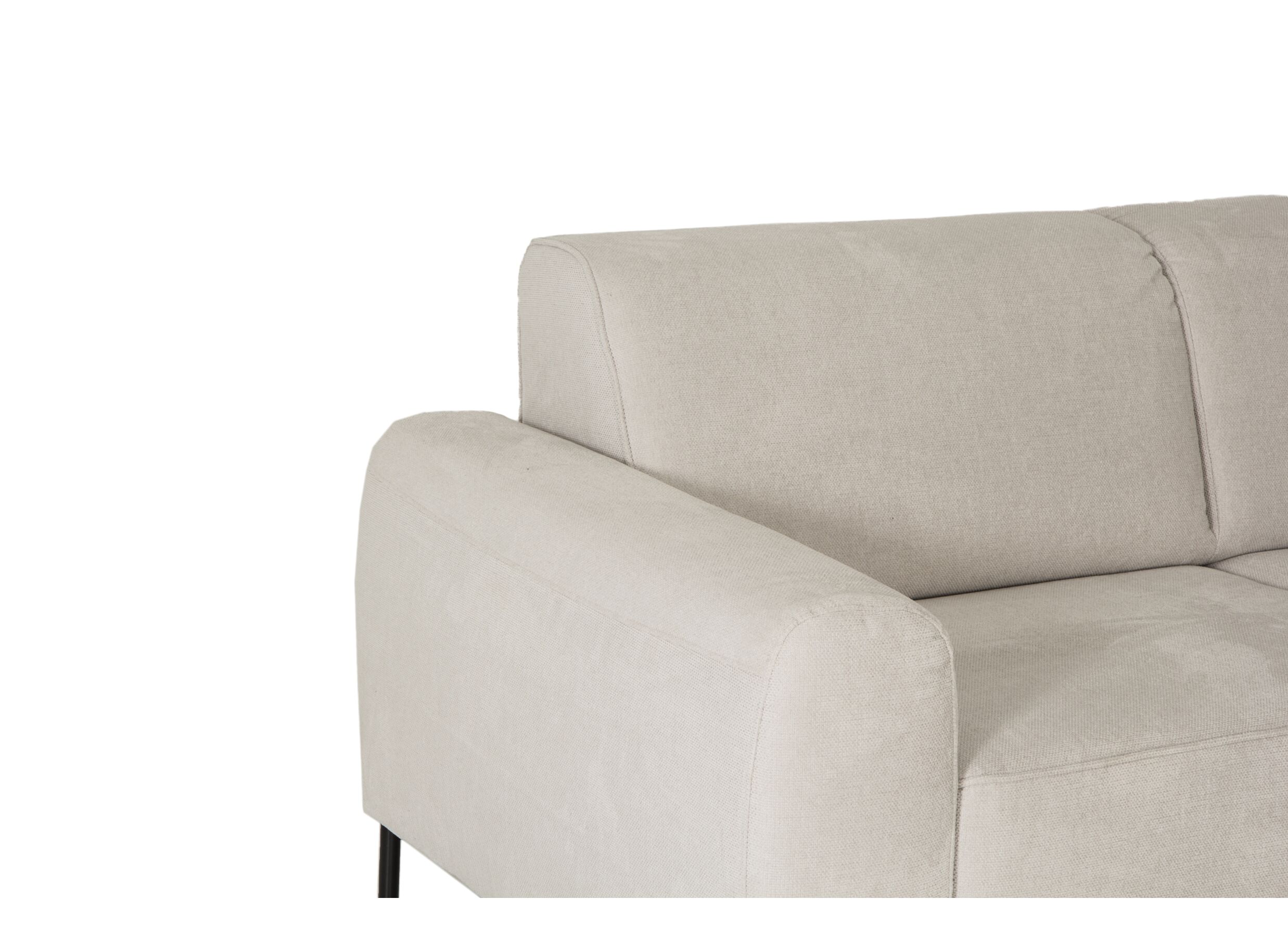 Canapé d'angle Lund 370x278cm - tissu - beige