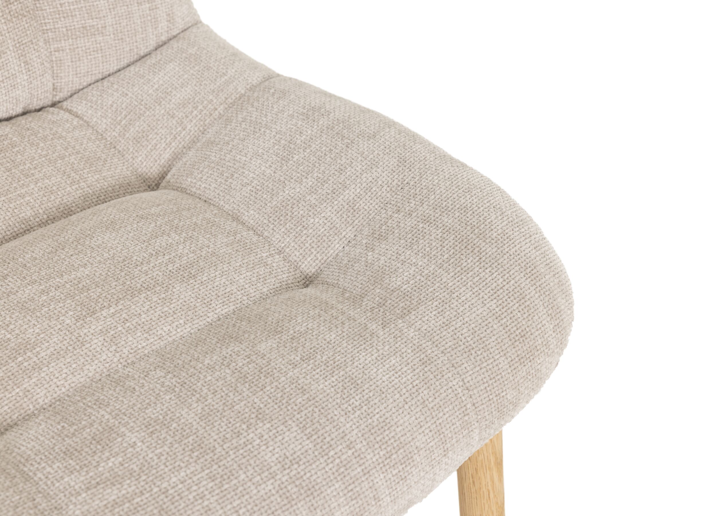 Detail - Chaise Cassian 49x54x86cm - tissu - taupe