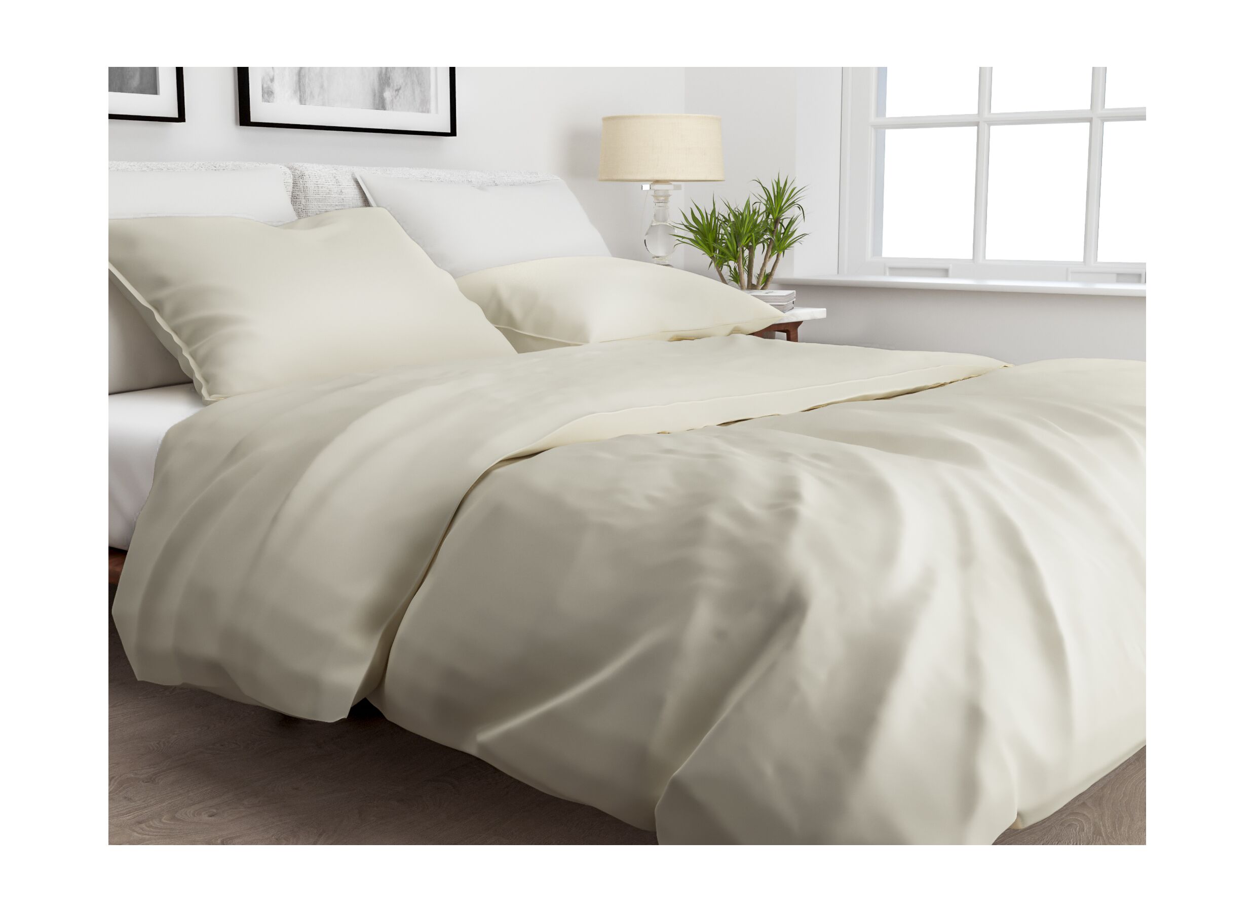 Foto ambiance - Housse de couette 260x220cm coton satin