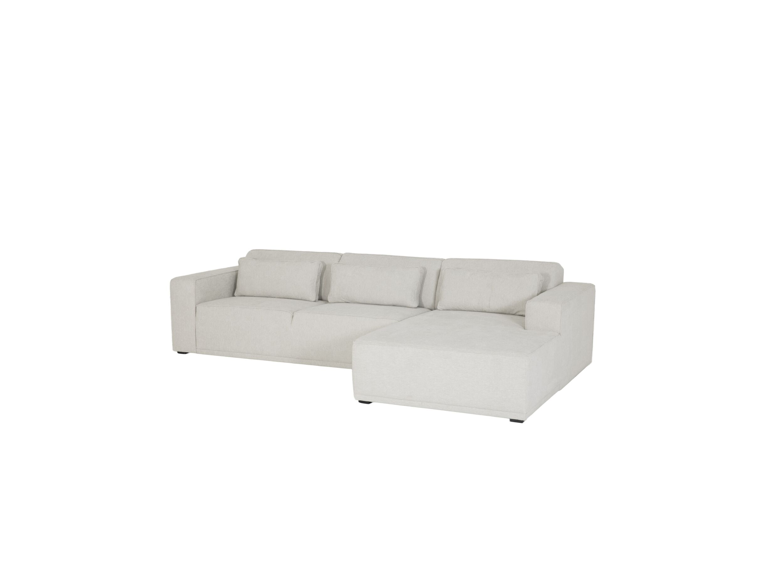 Hoeksalon Ezra 325x178cm - stof - greige - Canapé d'angle Ezra 325x178cm - tissu - greige