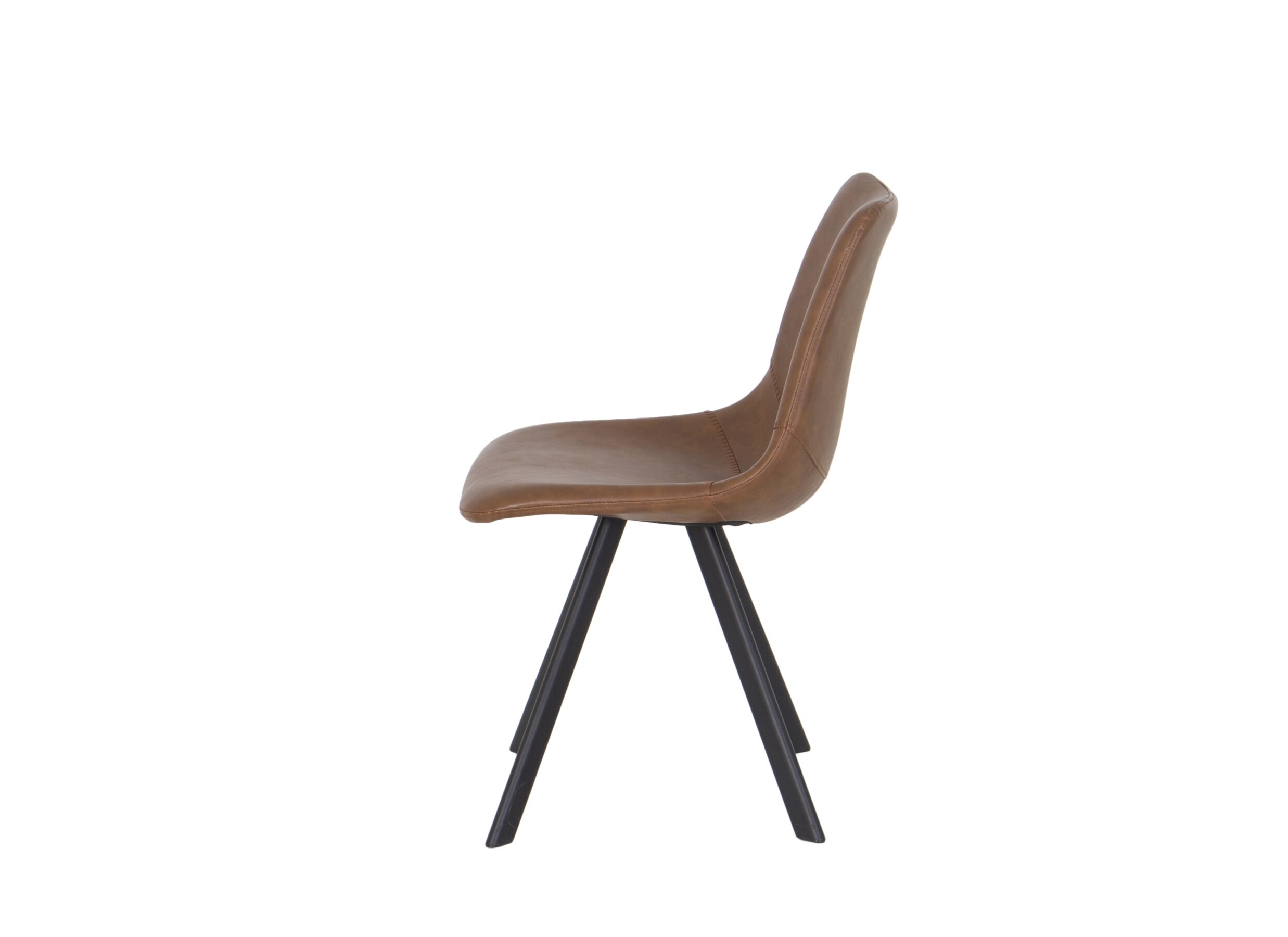 Chaise Frantz 47x57x83cm - similicuir - cognac