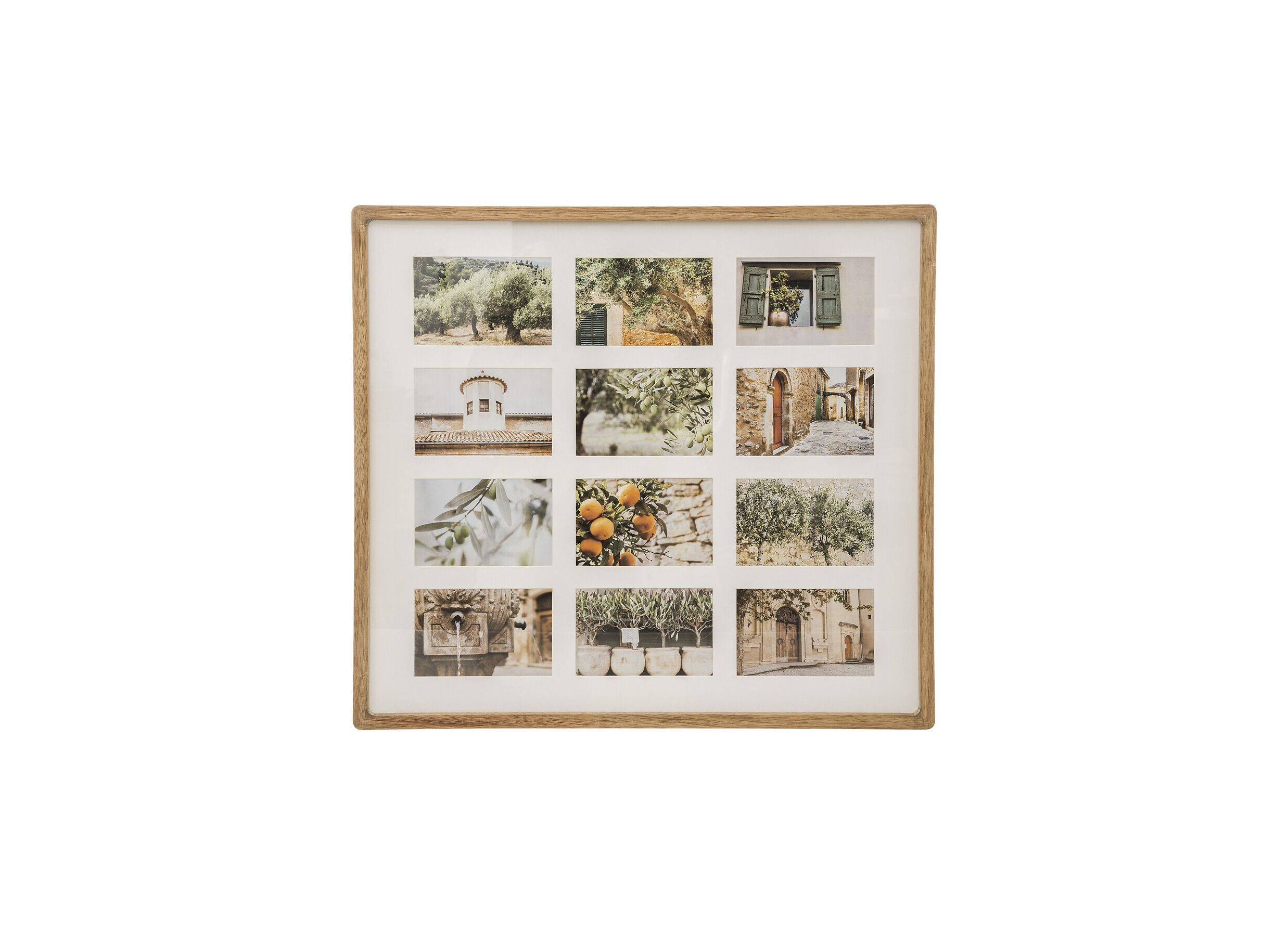 Cadre photo Collage Milea 12 photos bois - Cadre photo Collage Milea set de 12 10x15cm - bois/verre - naturel