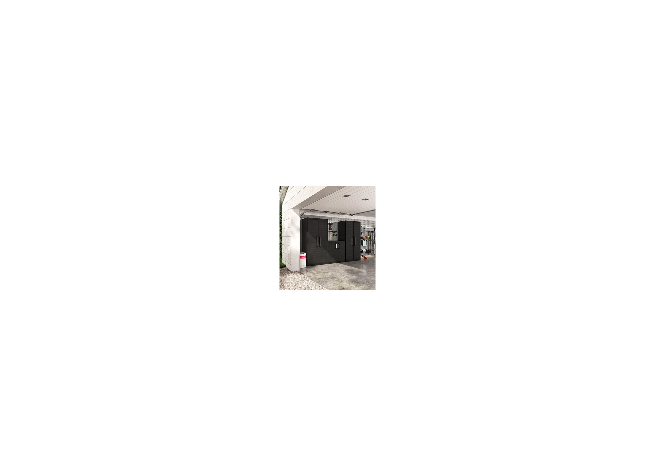 Foto ambiance - Armoire de rangement Detroit 89cm - polypropylène - noir