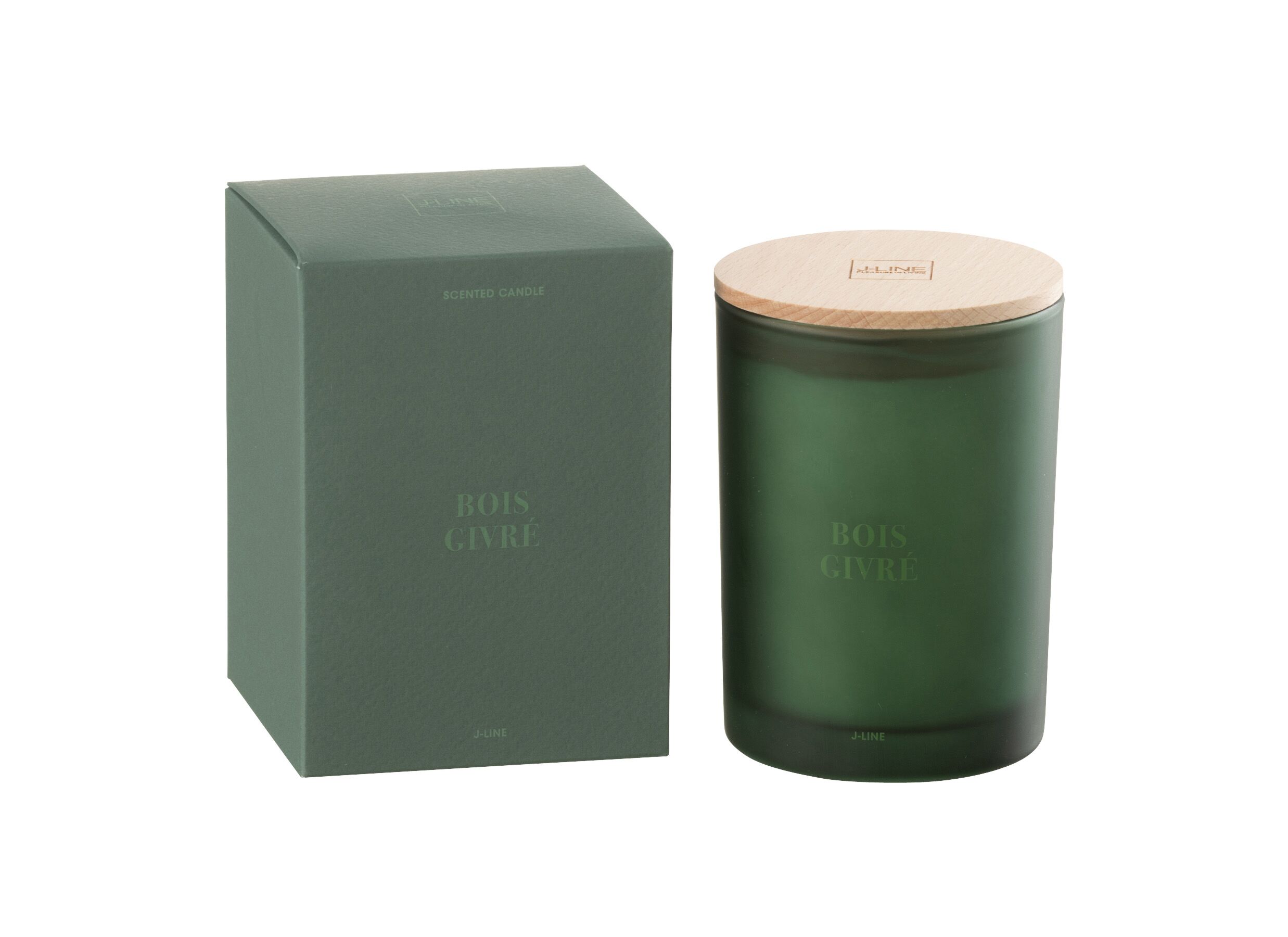 Aperçu - Bougie parfumée Bois Givre Ø8,5x12,5cm - verre/paraffine - vert