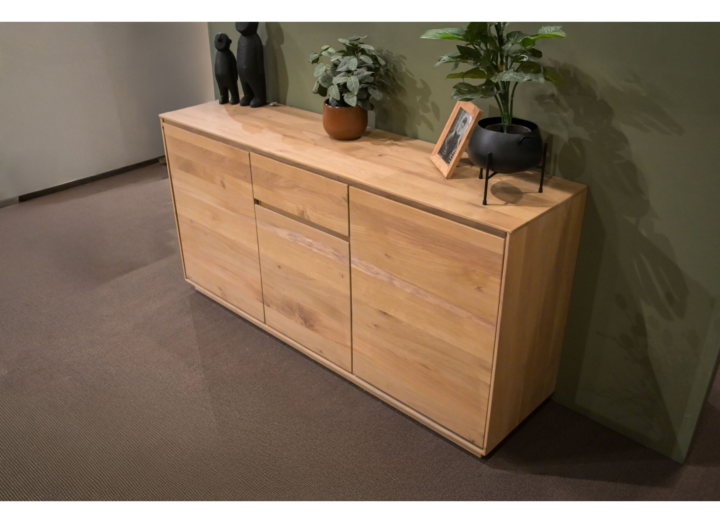 Foto ambiance - Buffet Caviar 170cm - chêne massif & décor - naturel