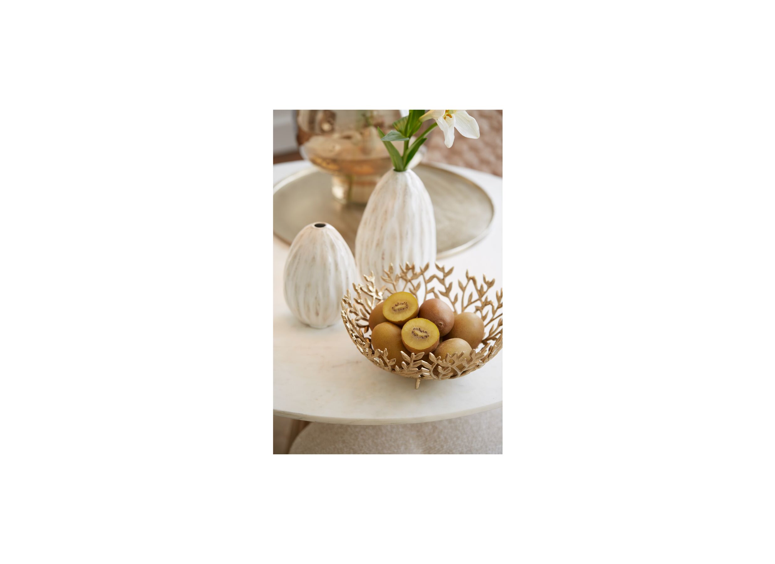 Foto ambiance - Vase Cacta H18,5cm - céramique - crème