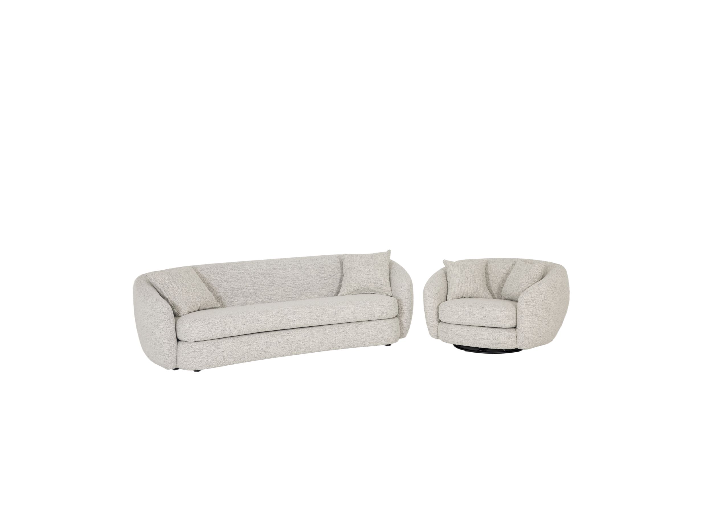 Photo ensemble - Canapé Rush 3,5 places - tissu - coton
