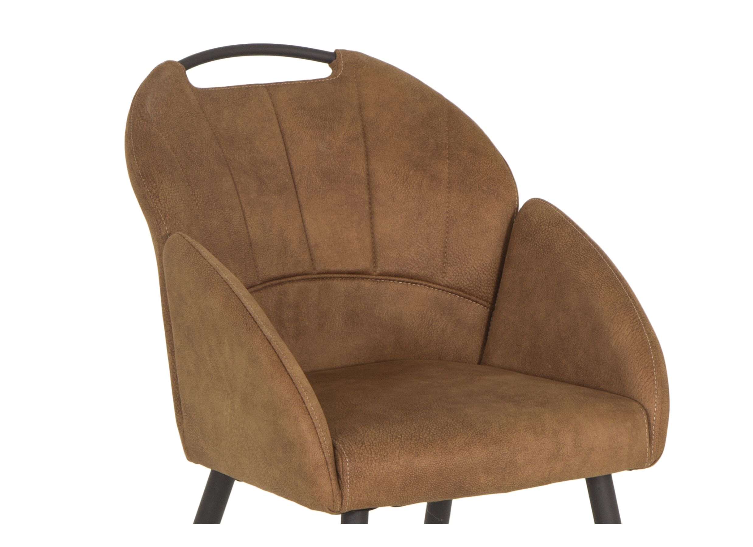 Kuipstoel ST2005 55x60x87,5cm - stof - cognac
