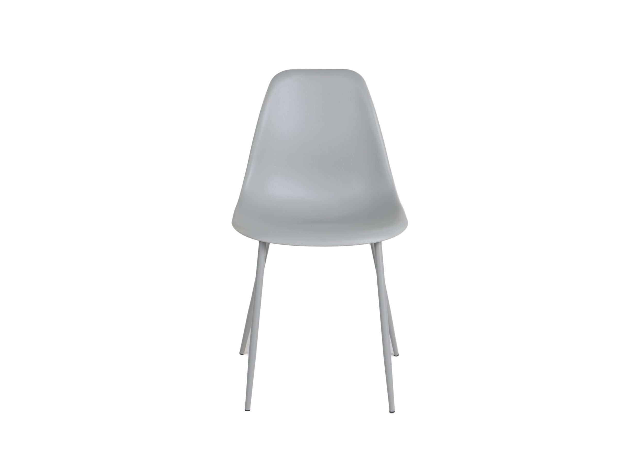 Chaise coque Goy 46x52,5x82,5cm - polypropylène - gris