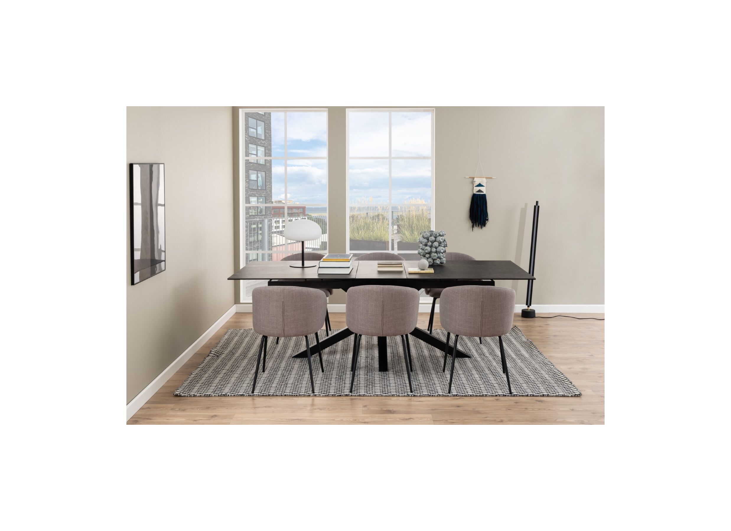 Sfeerfoto - Tafel NEE 200/240x100cm - keramiek - mat zwart