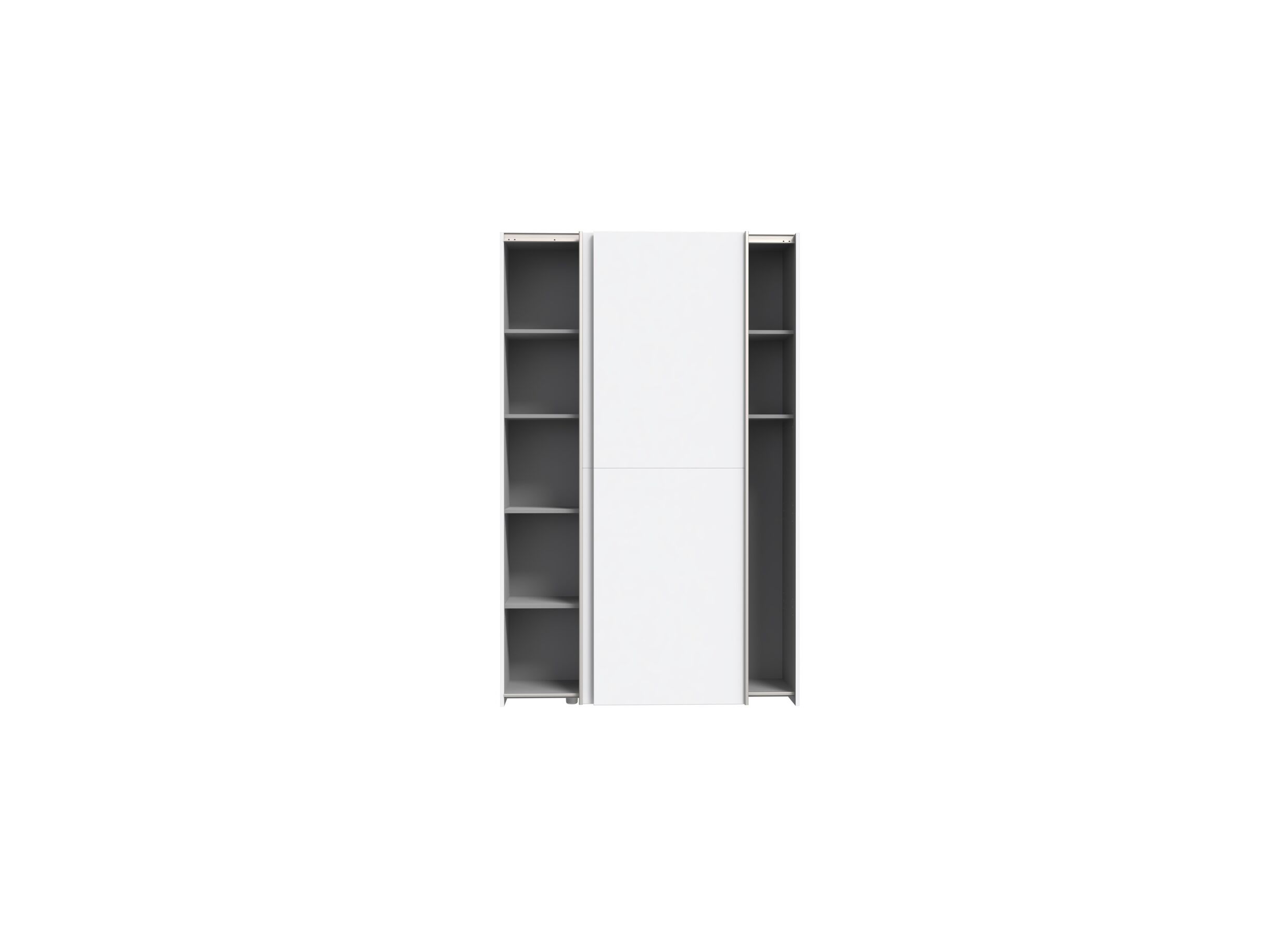 Schuifdeurkast Ozzula 120cm - decor - wit