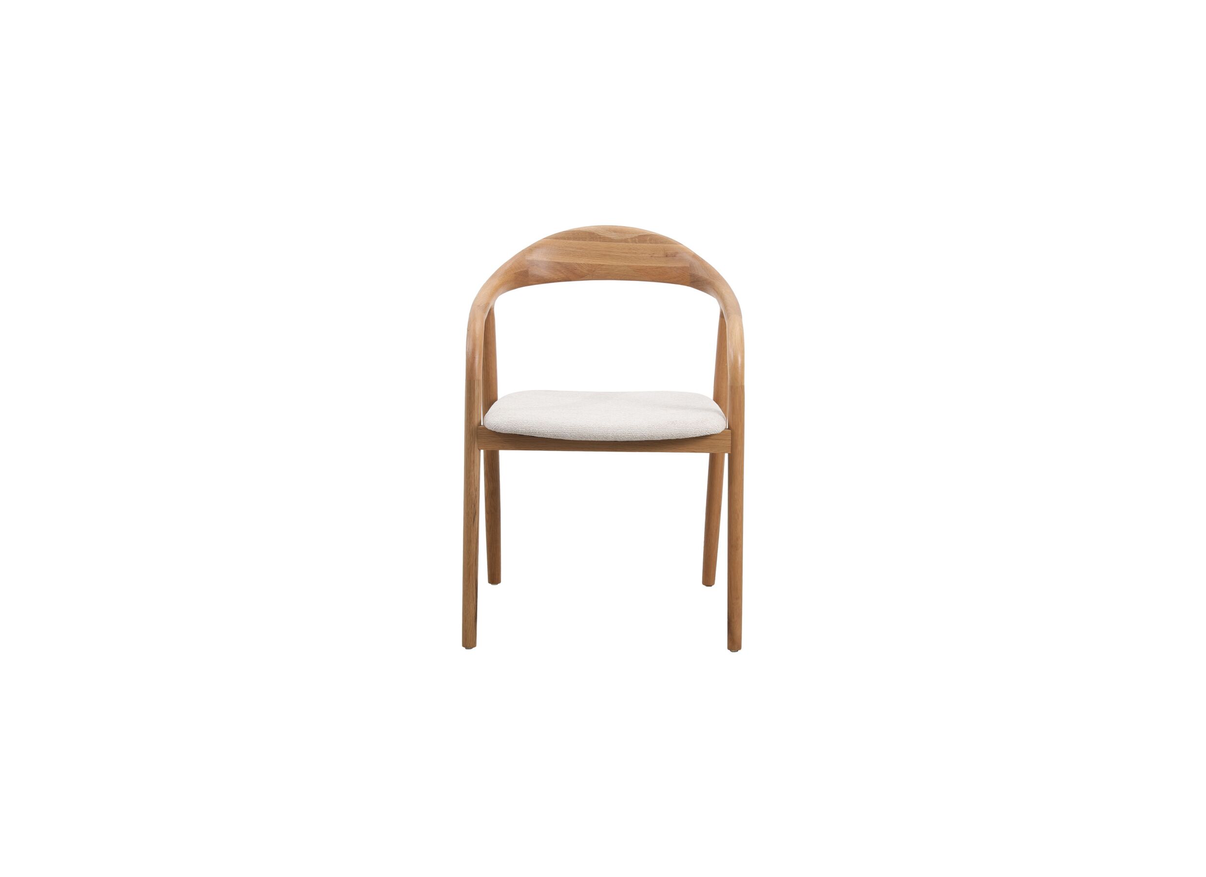 Overzichtsfoto - Stoel Donna 56,5x53x79,4cm - eik fineer & polyestervezel - beige