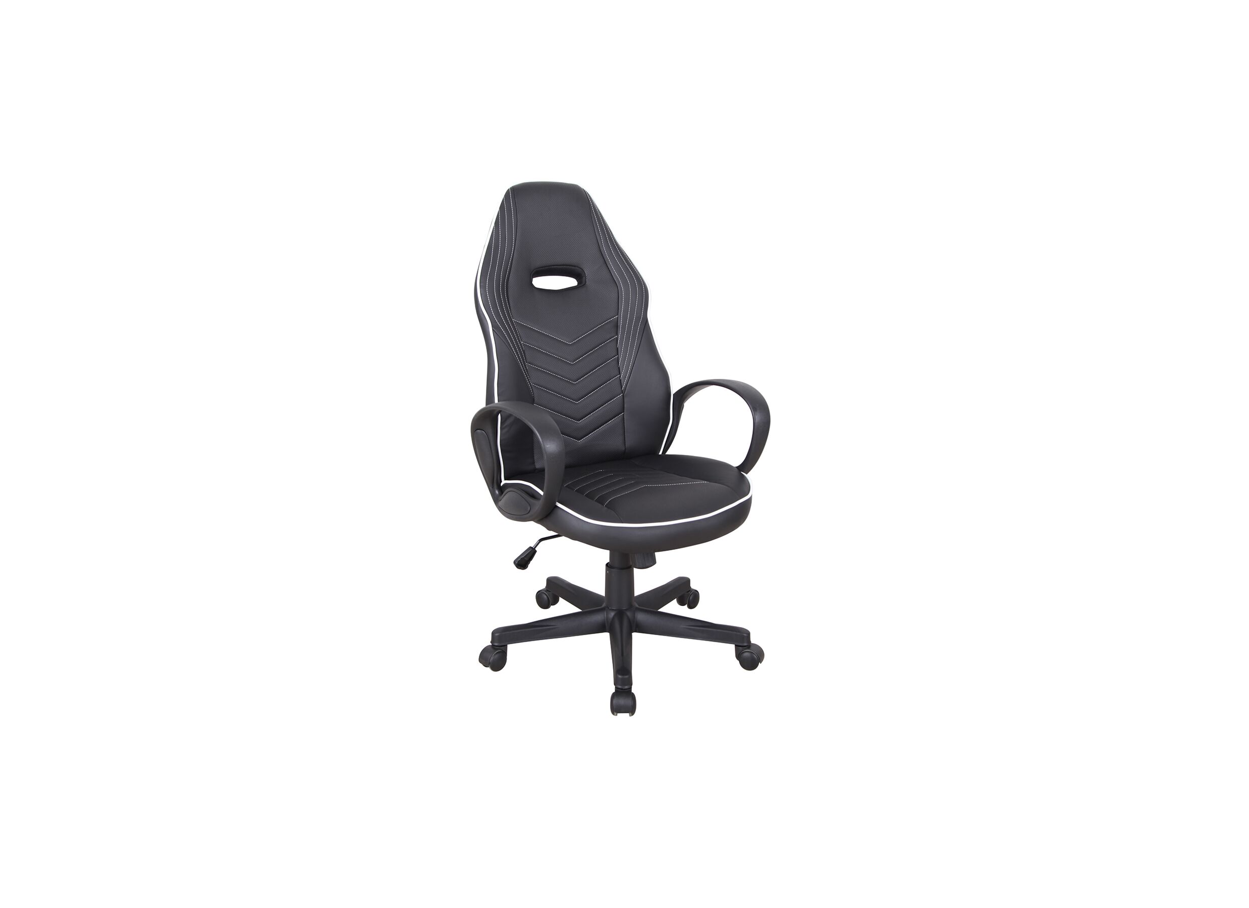 Chaise gamer Black & White noir blanc - Chaise gamer Black & White 62x66x121cm - similicuir - noir & blanc
