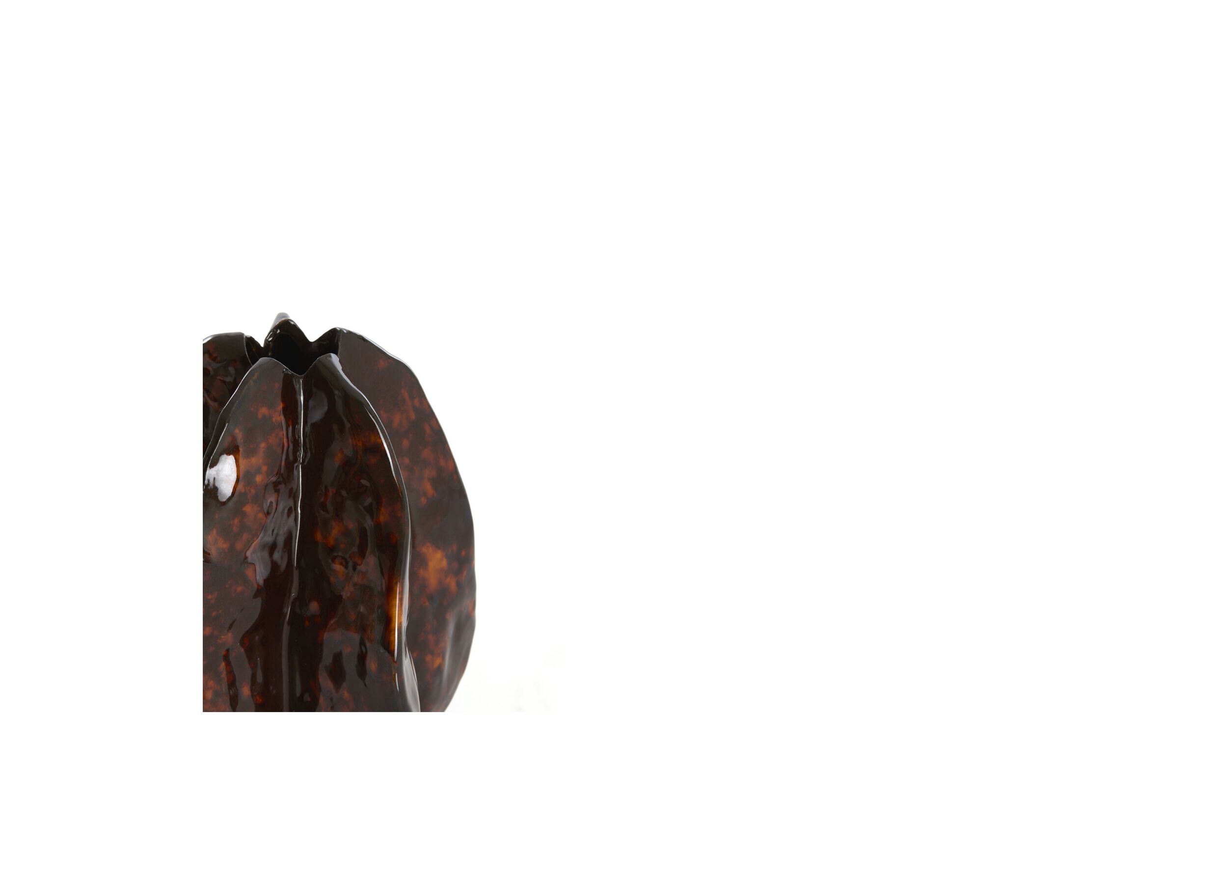 Detail - Vase Idrija H16,5cm - céramique - brun