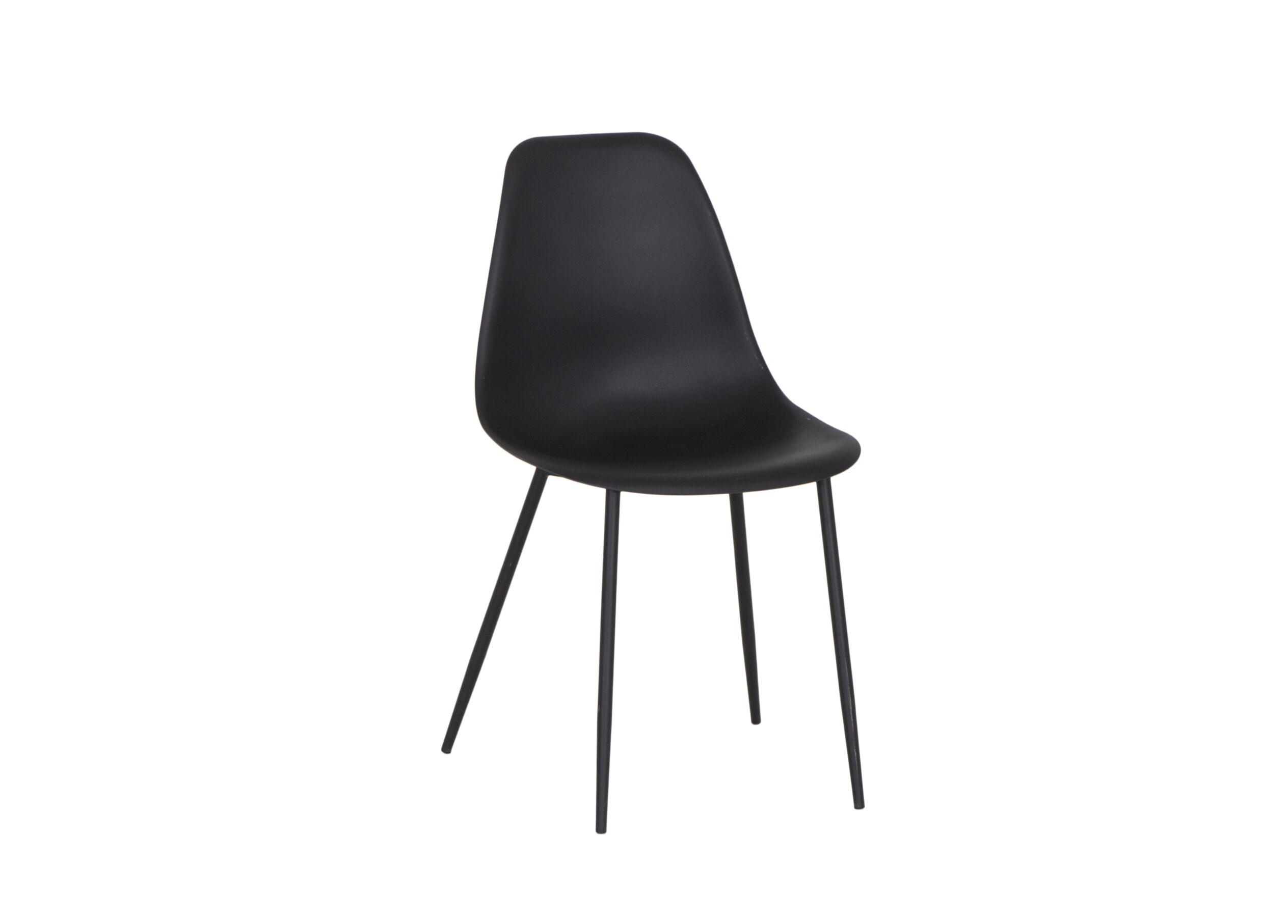 Chaise coque Goy 46x52,5x82,5cm - polypropylène - noir