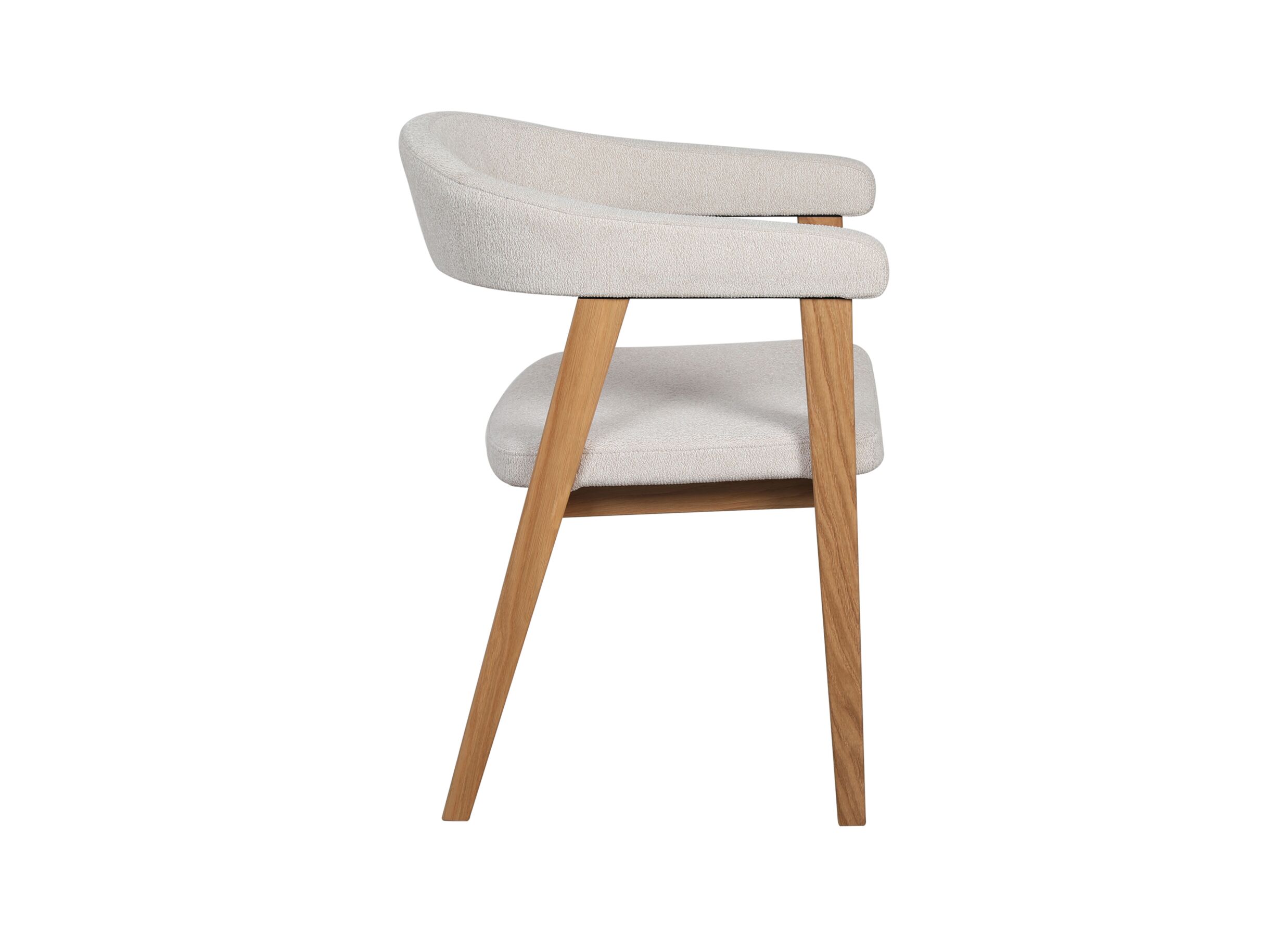 Aperçu - Chaise Patio 58,6x57,3x79,2cm - tissu & hêtre massif - beige & natural oak