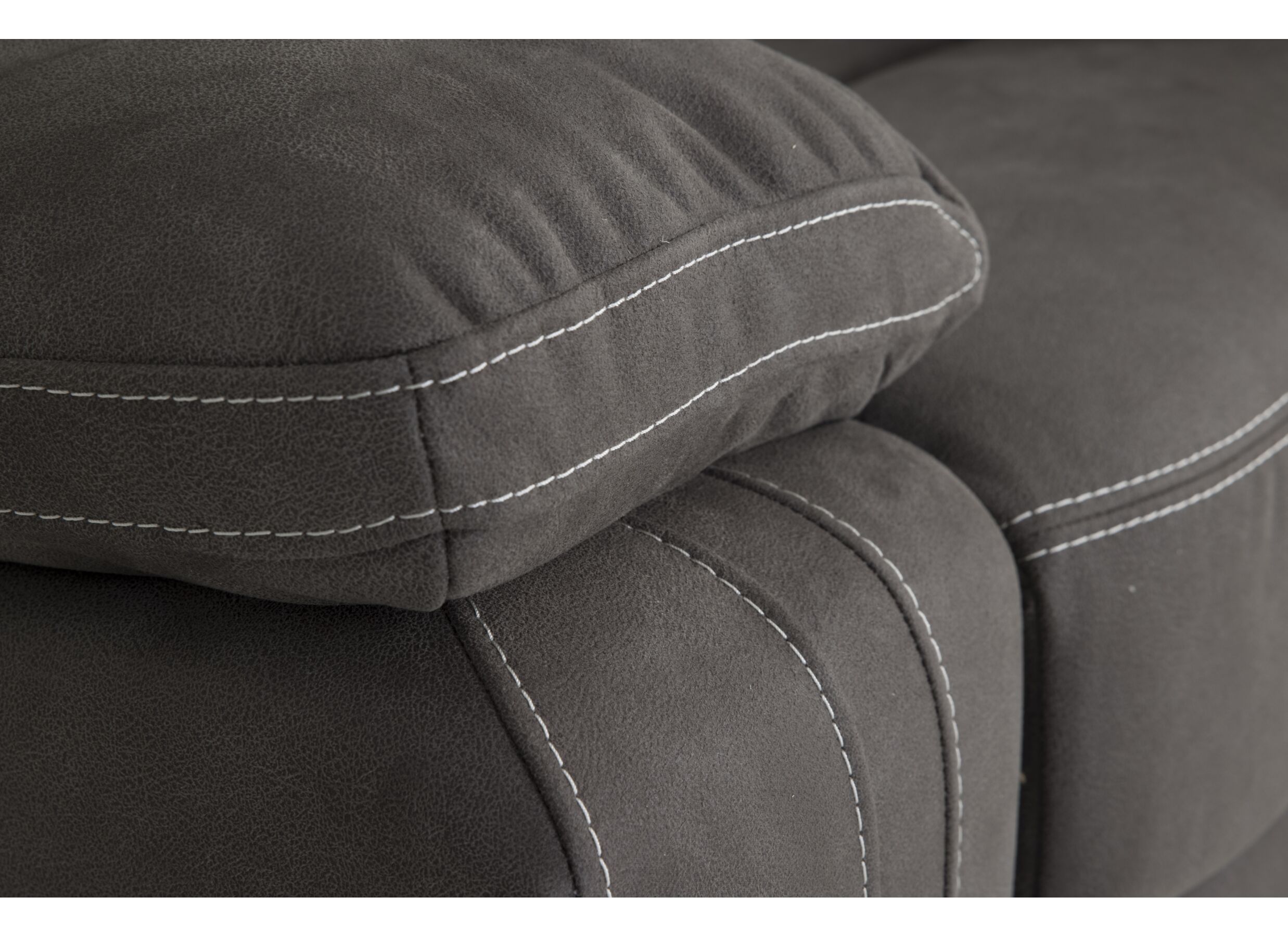 Zetel Elle 3+2+1-zit - stof - bruin met relax