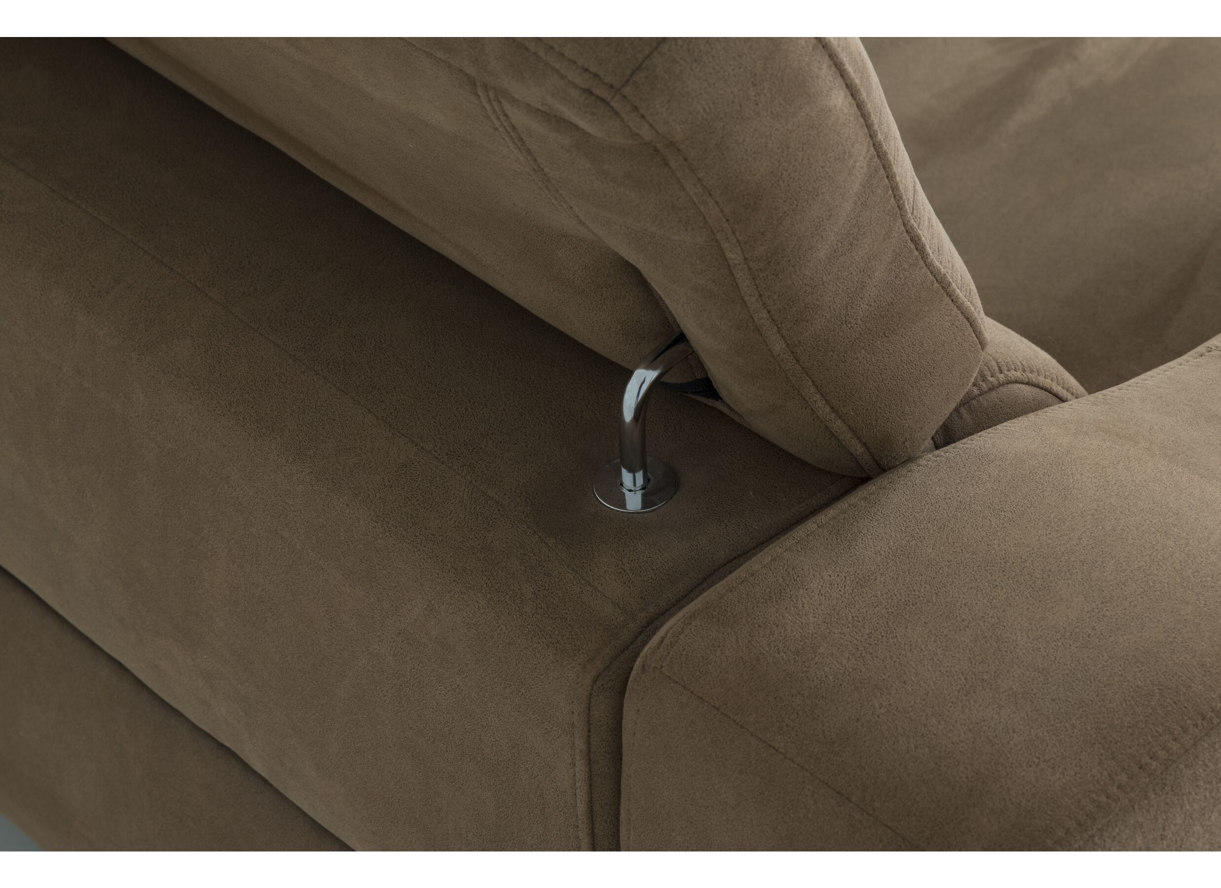 Detailfoto - Hoeksalon Mana 272x174cm - stof - cognac met relax
