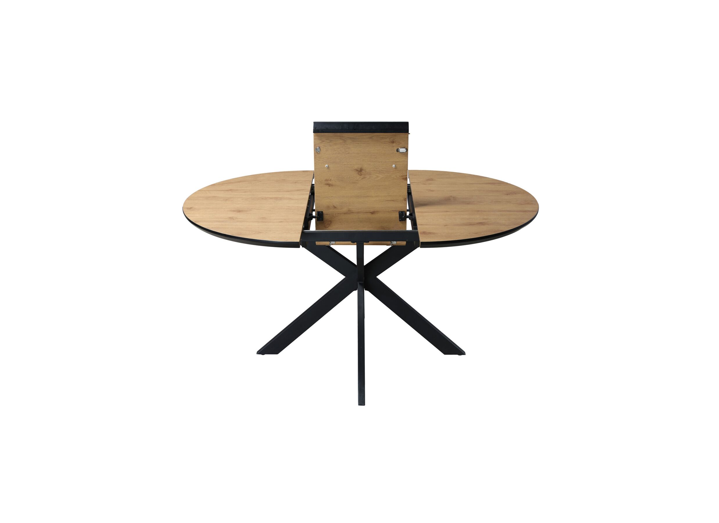 Disposition - Table ronde Dillinger 120/160x120cm - melamine - brun