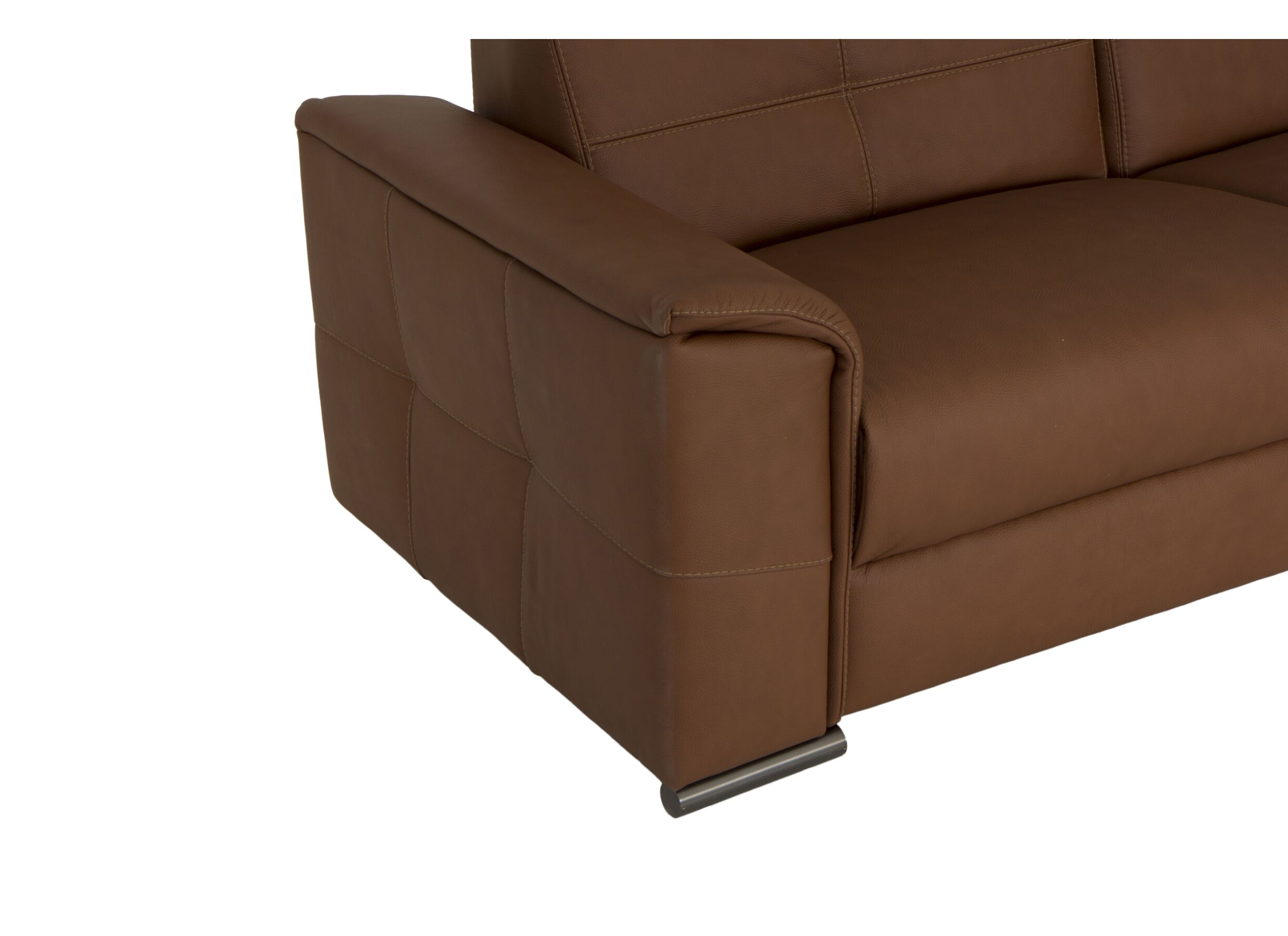 Hoeksalon Lana 289x227cm - leder - bruin