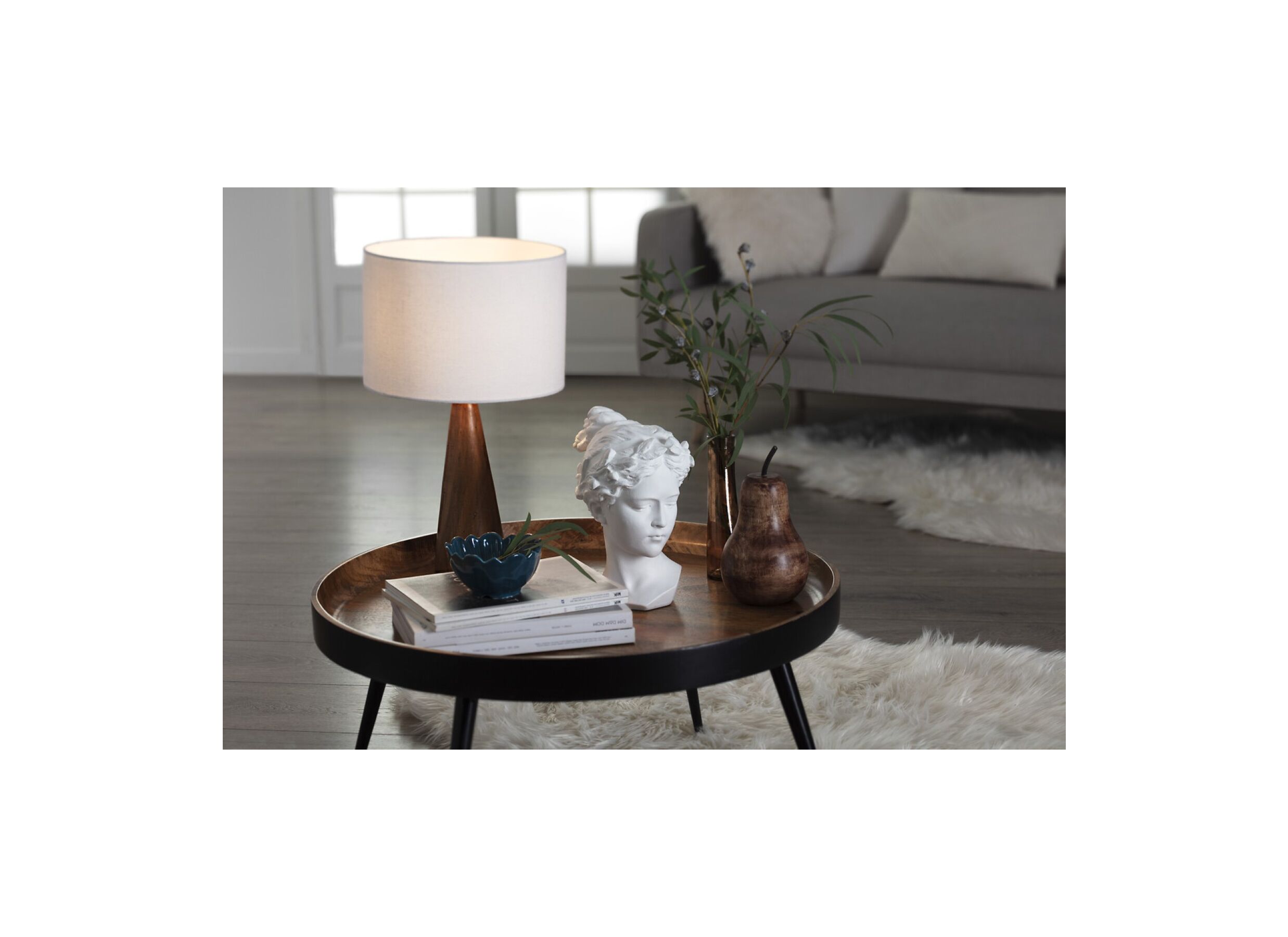Foto ambiance - Lampe de table Aina E27 H46cm