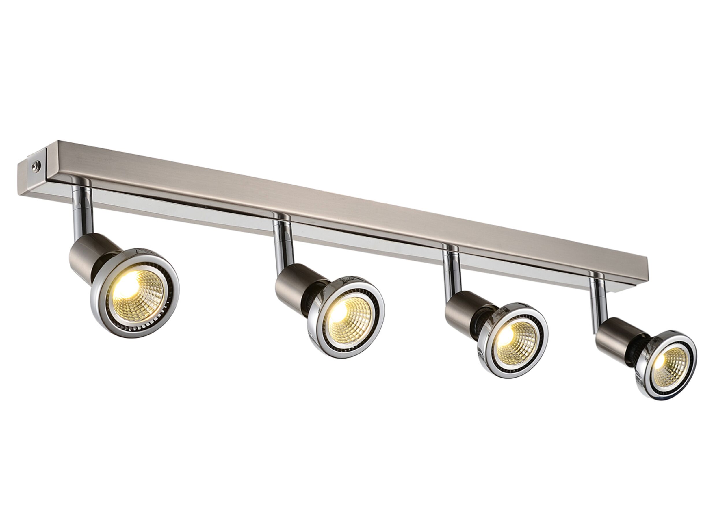 LED spot met 4 spots 5W GU10 chroom