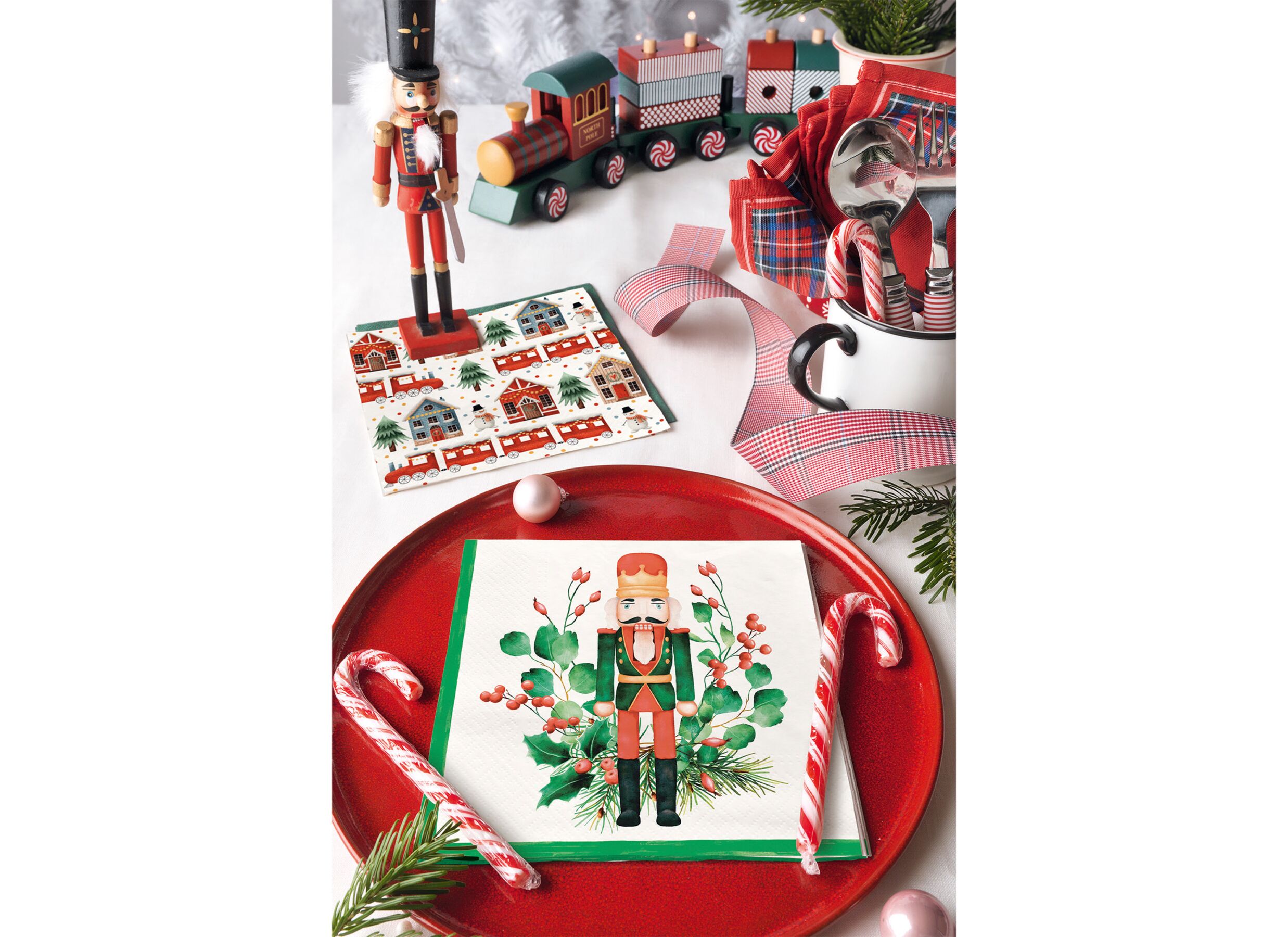 Foto ambiance - Serviette Christmas Town 33x33cm - papier - multicolore - 20 pièces