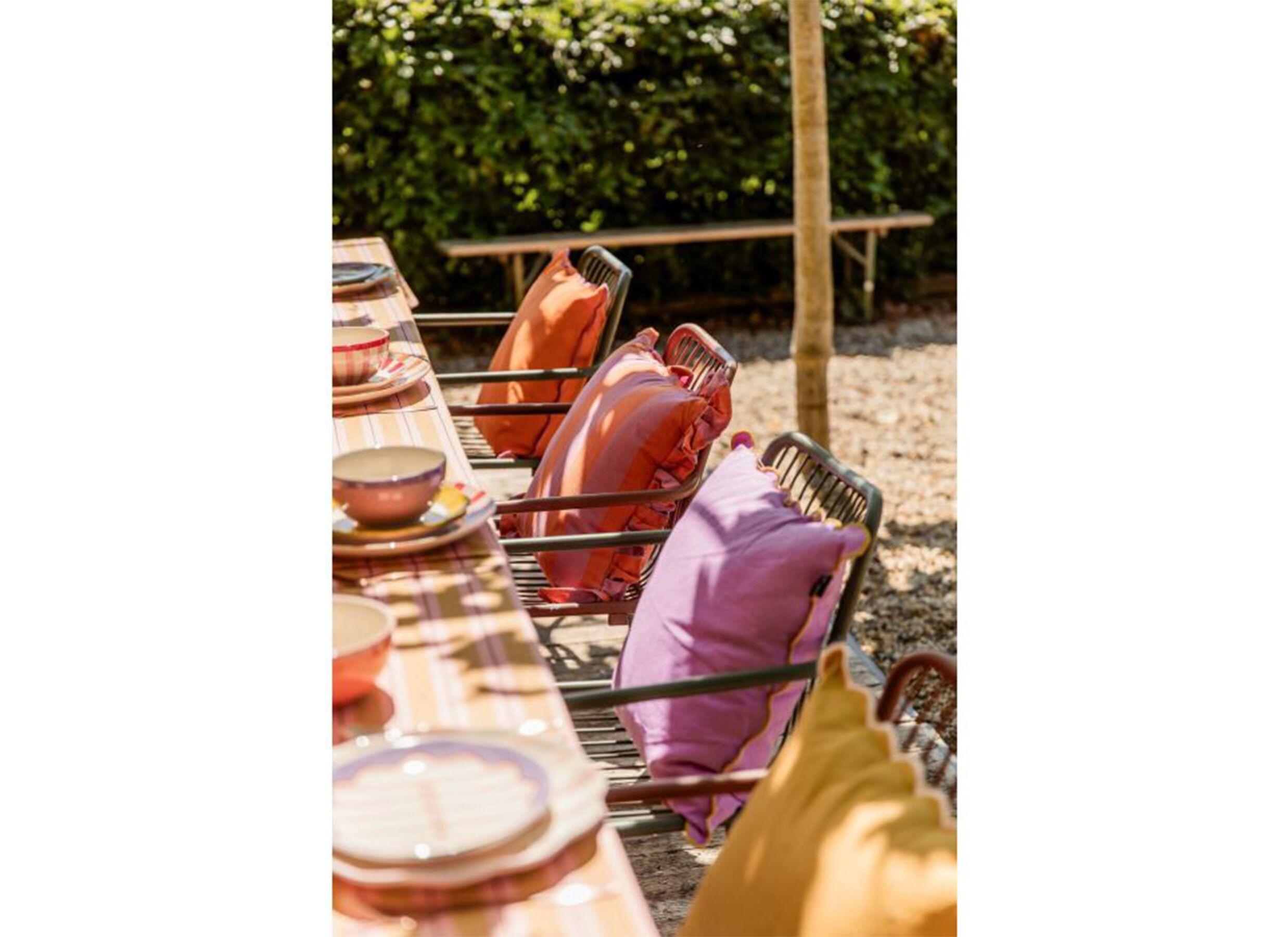 Sfeerfoto - Kussen 45x45cm - stof - oranje