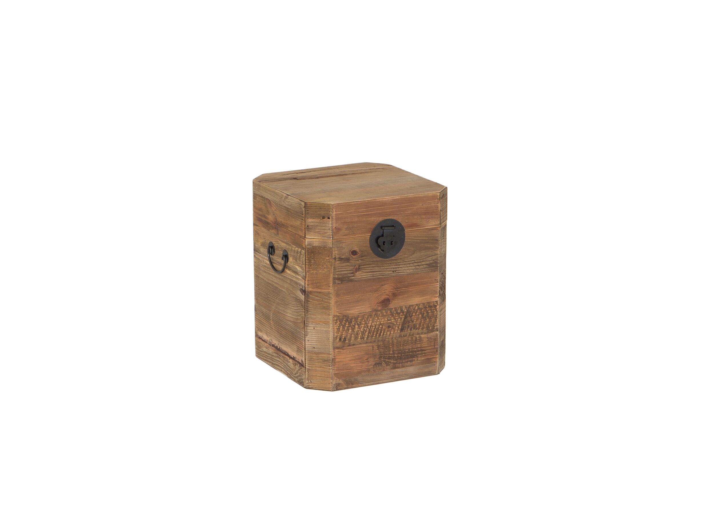 Plus Important - Coffre Mahjong 40x48x40cm - sapin massif recyclé - naturel