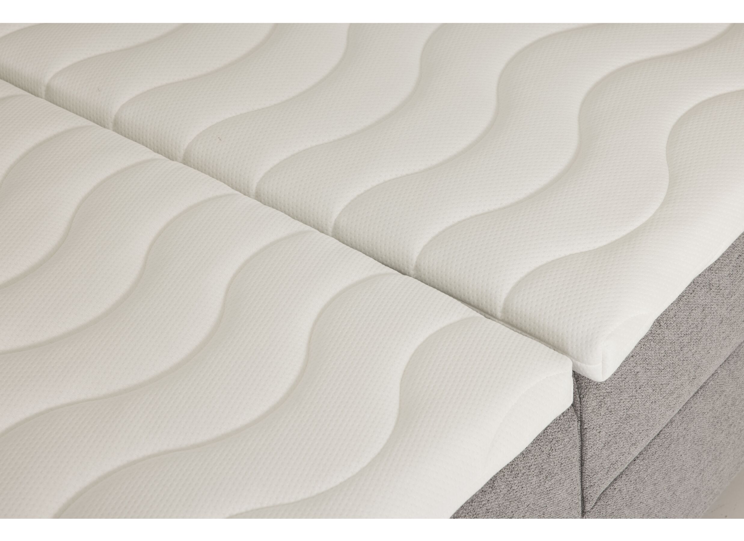 Lit box Miralindo 160x200cm électrique tissu nordic ash