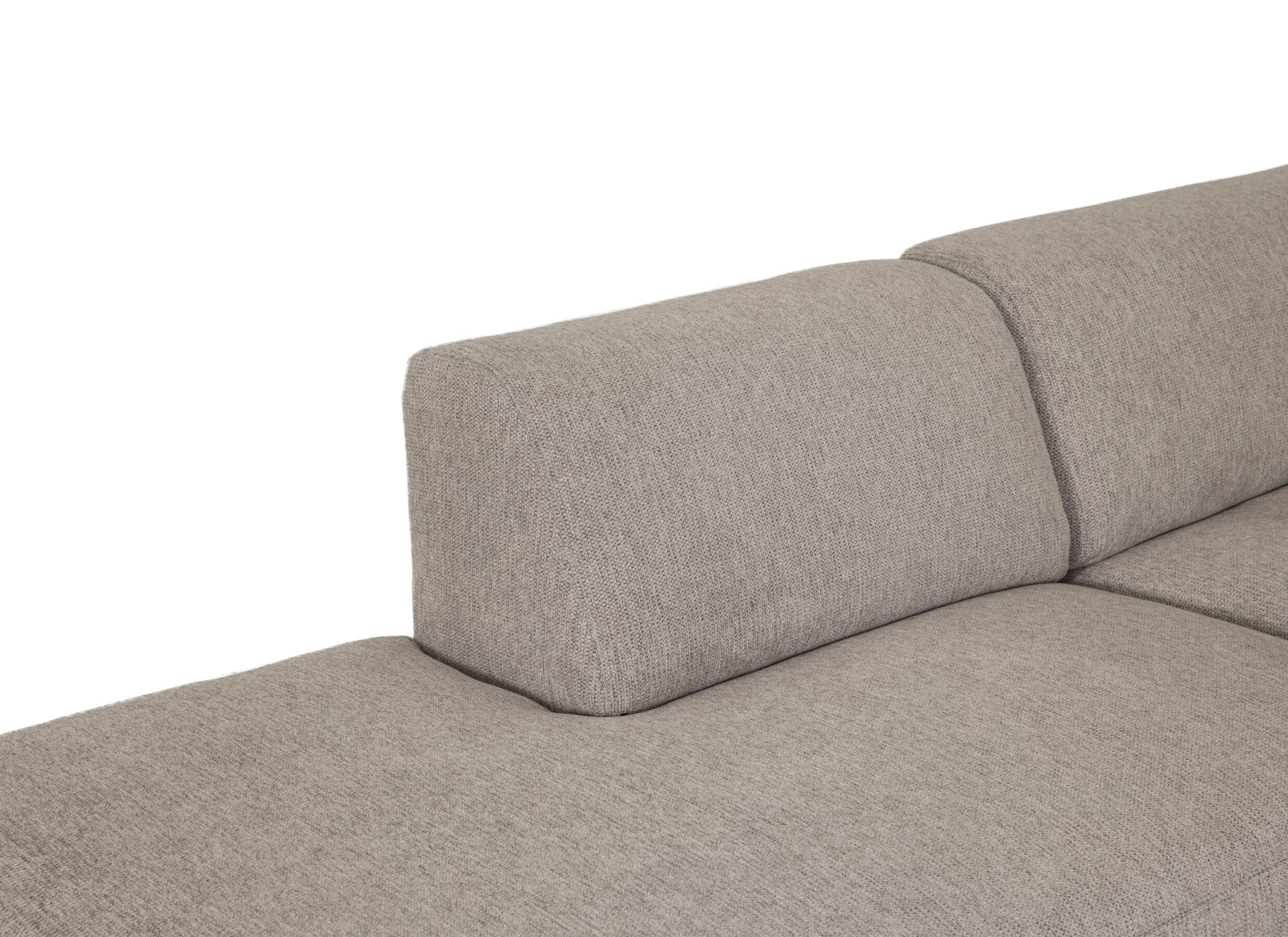 Detailfoto - Hoeksalon Ibero 374x283cm - stof - grijs met zitdiepteverstelling