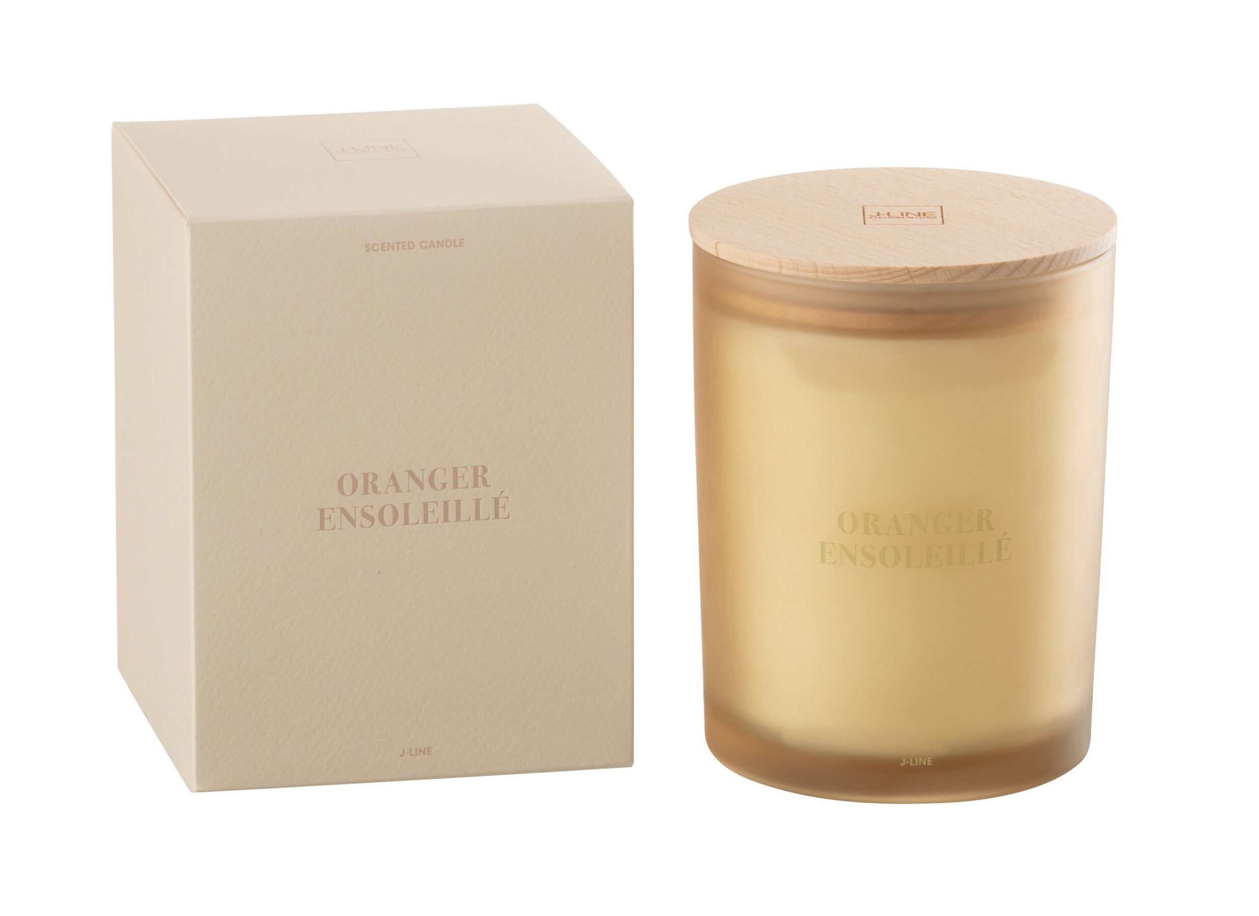 Aperçu - Bougie parfumée Orange Ensoleille Ø10,5x14cm - verre/paraffine - orange