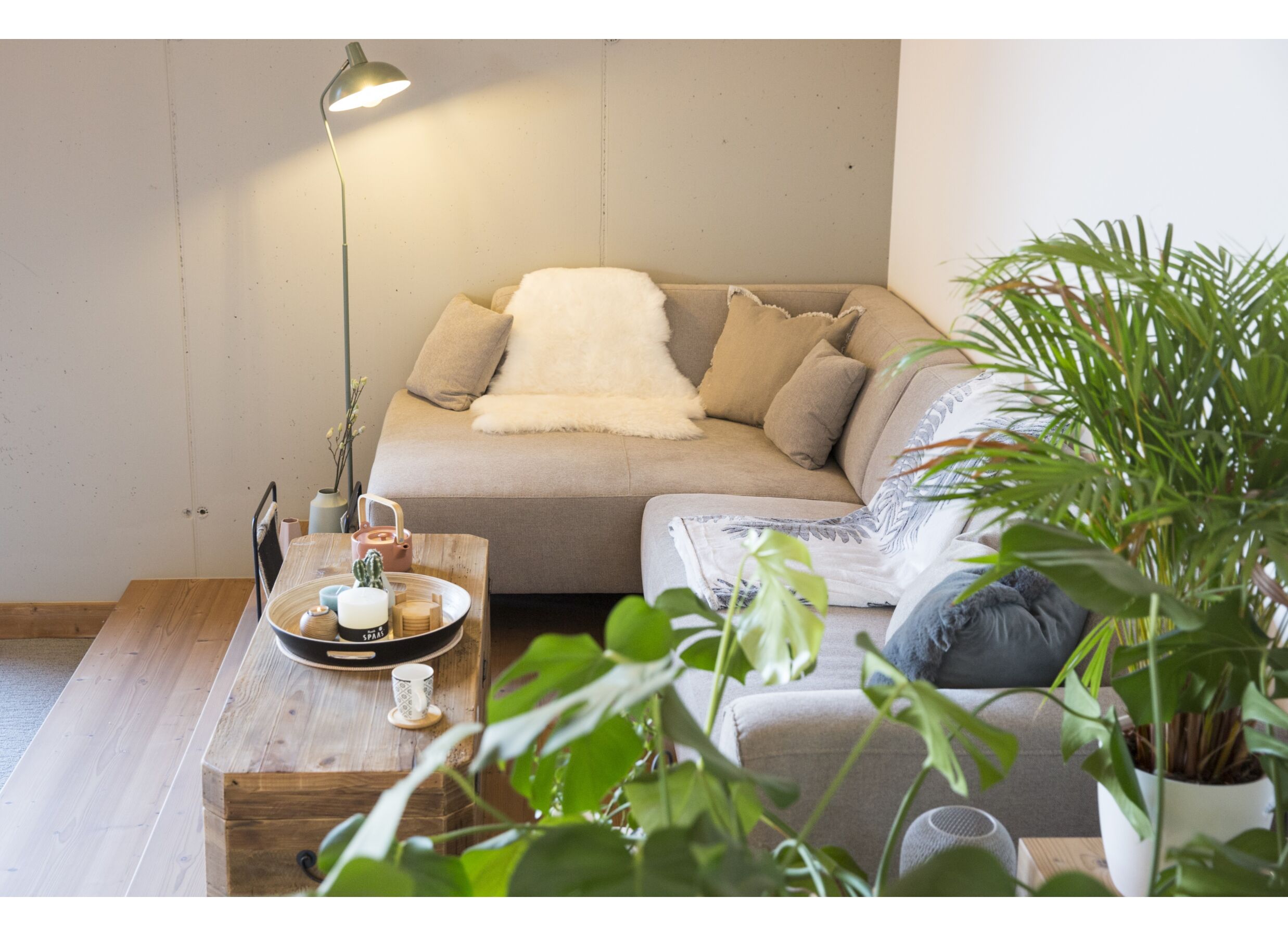 Foto ambiance - Coussin Burto 45x45cm beige