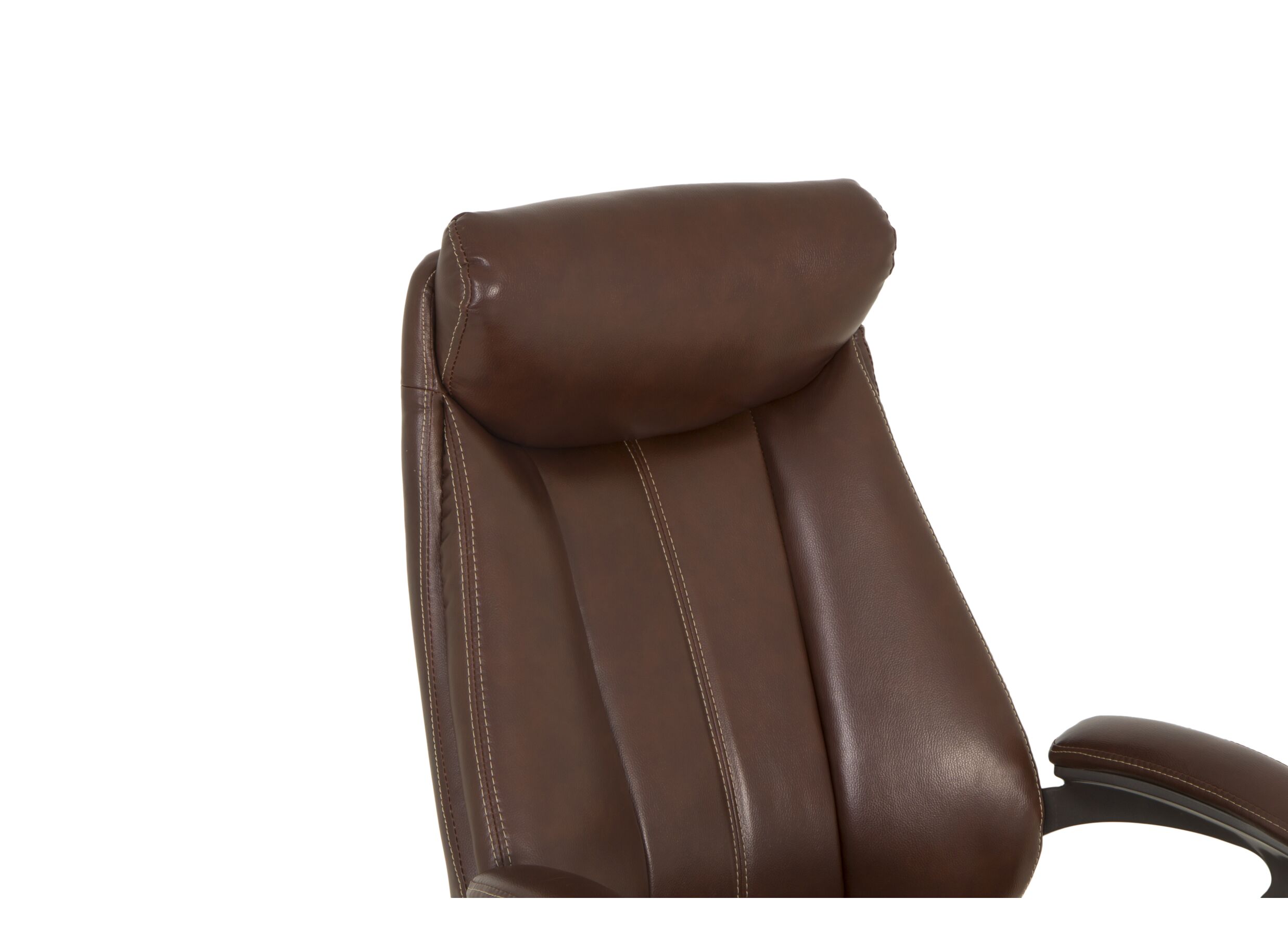 Chaise de bureau Captain 66x66x124cm - similicuir - marron