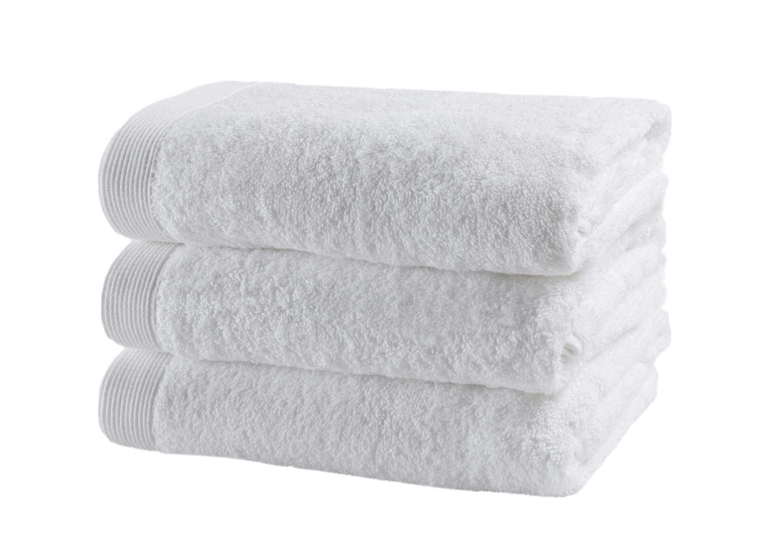 Plus Important - Serviette de bain Flora 50x100cm - coton - blanc