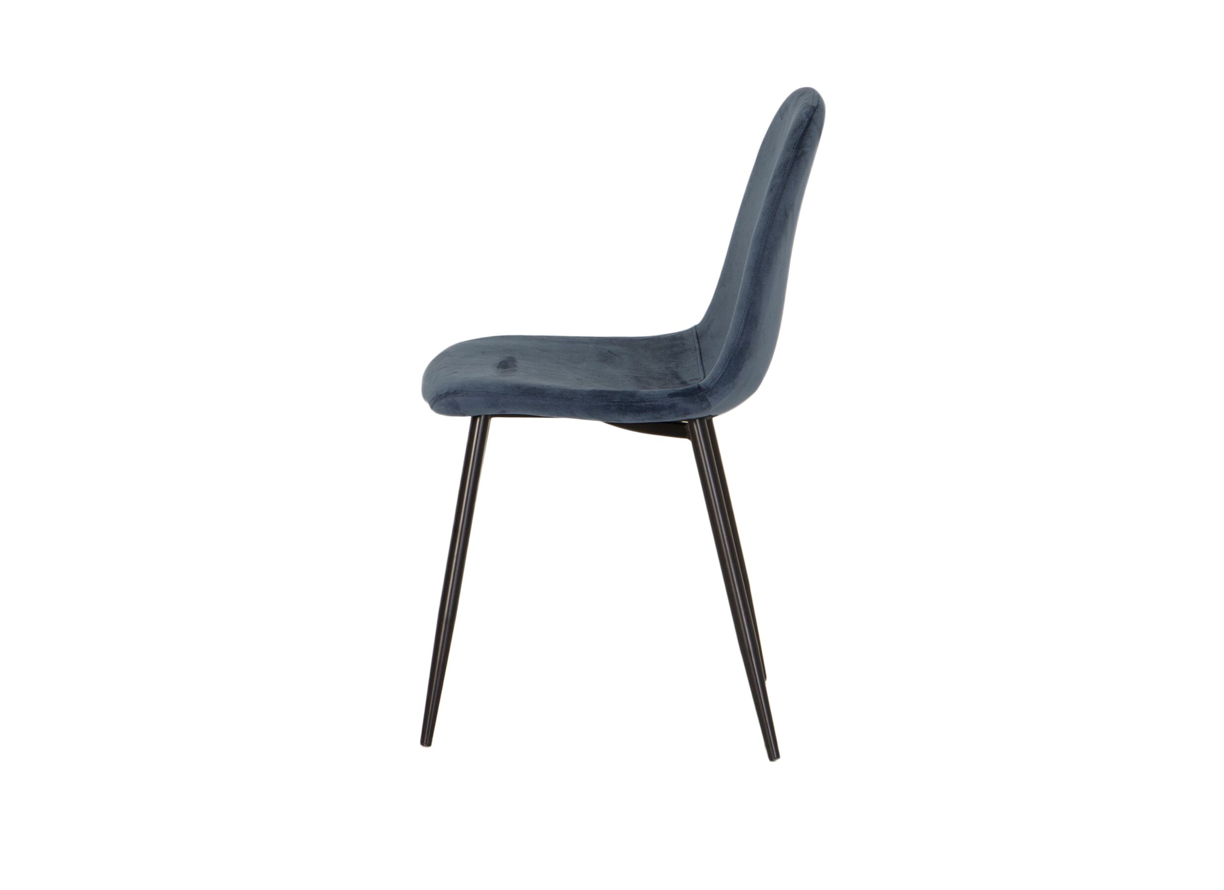 Chaise Charlton 44x53x87cm - velours - bleu