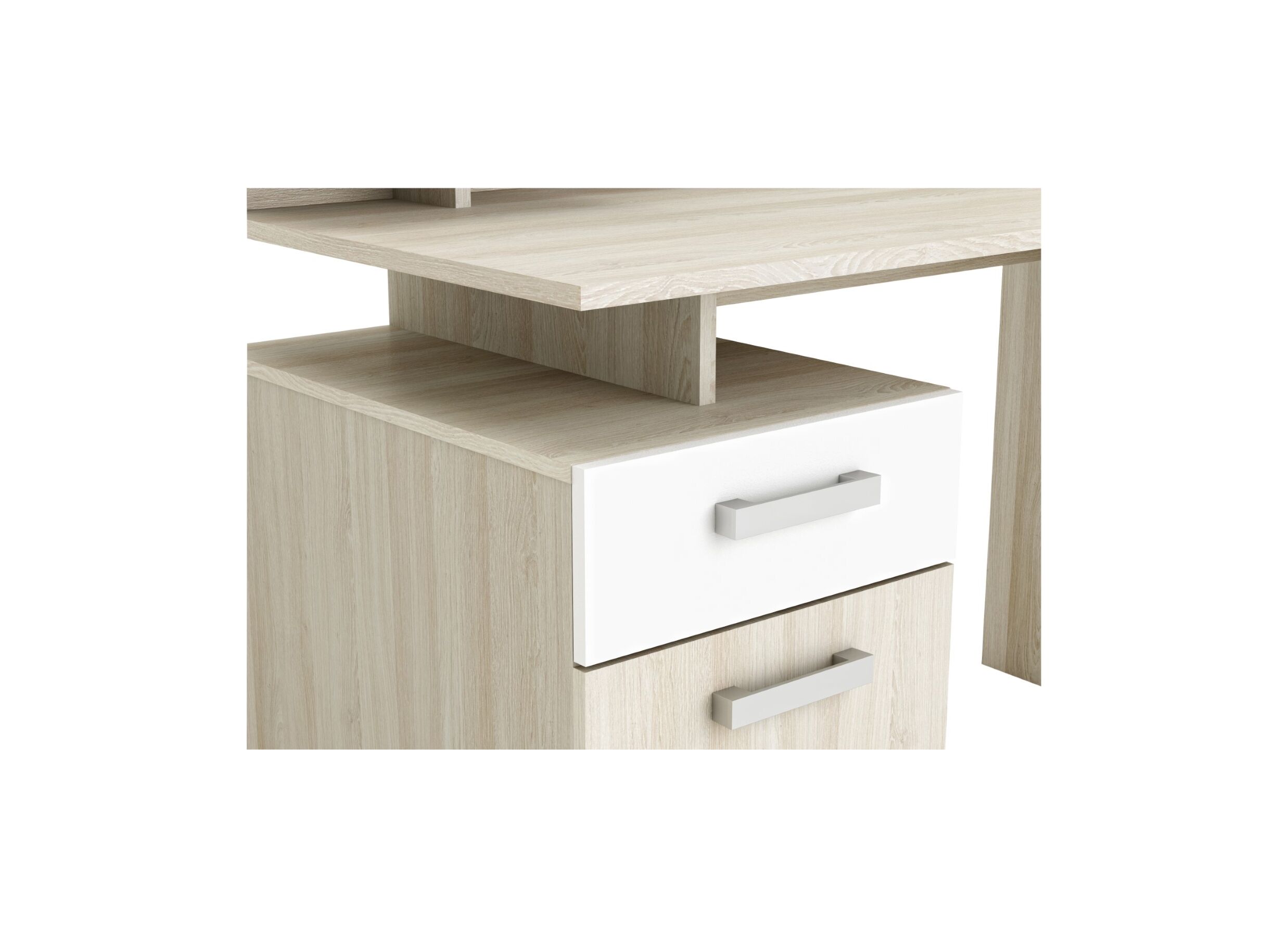 Bureau Malicia 122x59x120cm - decor - eik & wit