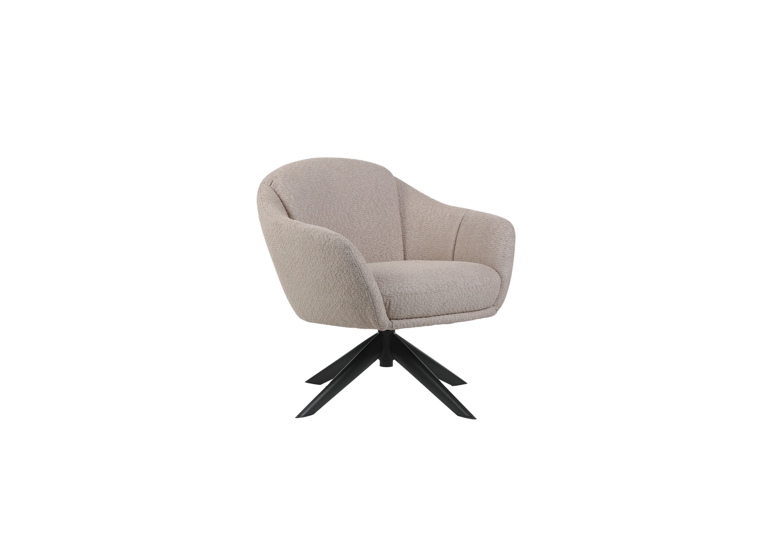 Fauteuil Brunch 74x73x76cm - chenille - grijs - Fauteuil Brunch 74x73x76cm - chenille - gris