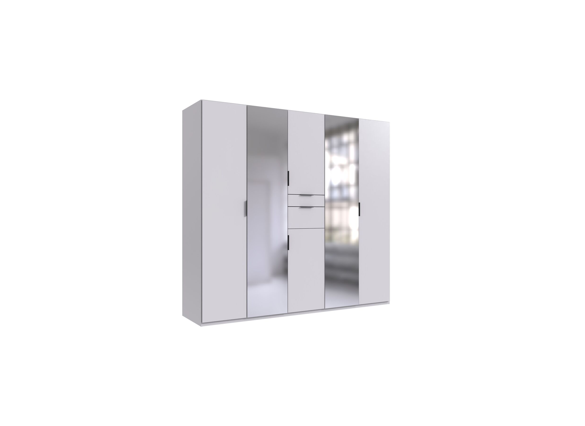 Kleerkast Moldau 225cm - decor - wit - Garde-robe Moldau 225cm - décor - blanc