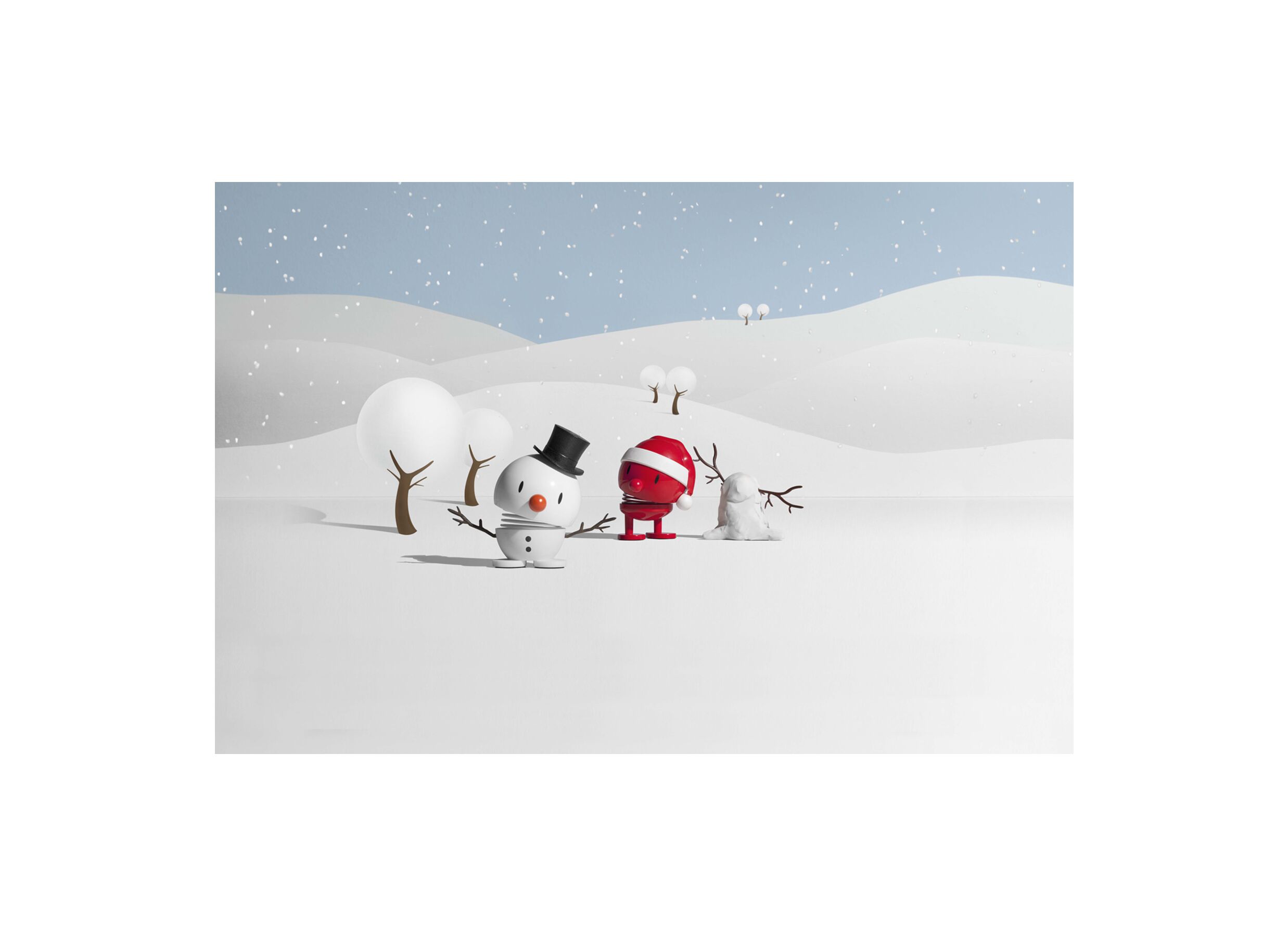 Setfoto - Figuur Hoptimist Soft Santa Bumble S H7,2cm - kunststof - rood