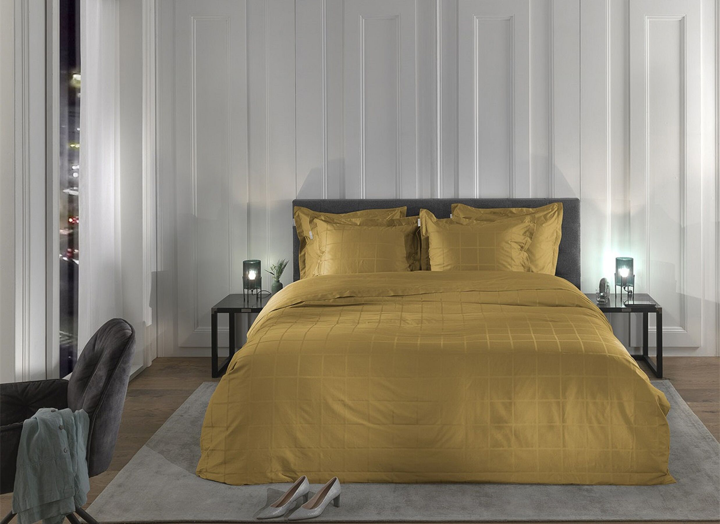Foto ambiance - Housse de couette Lino 260x220cm - coton- tan brown