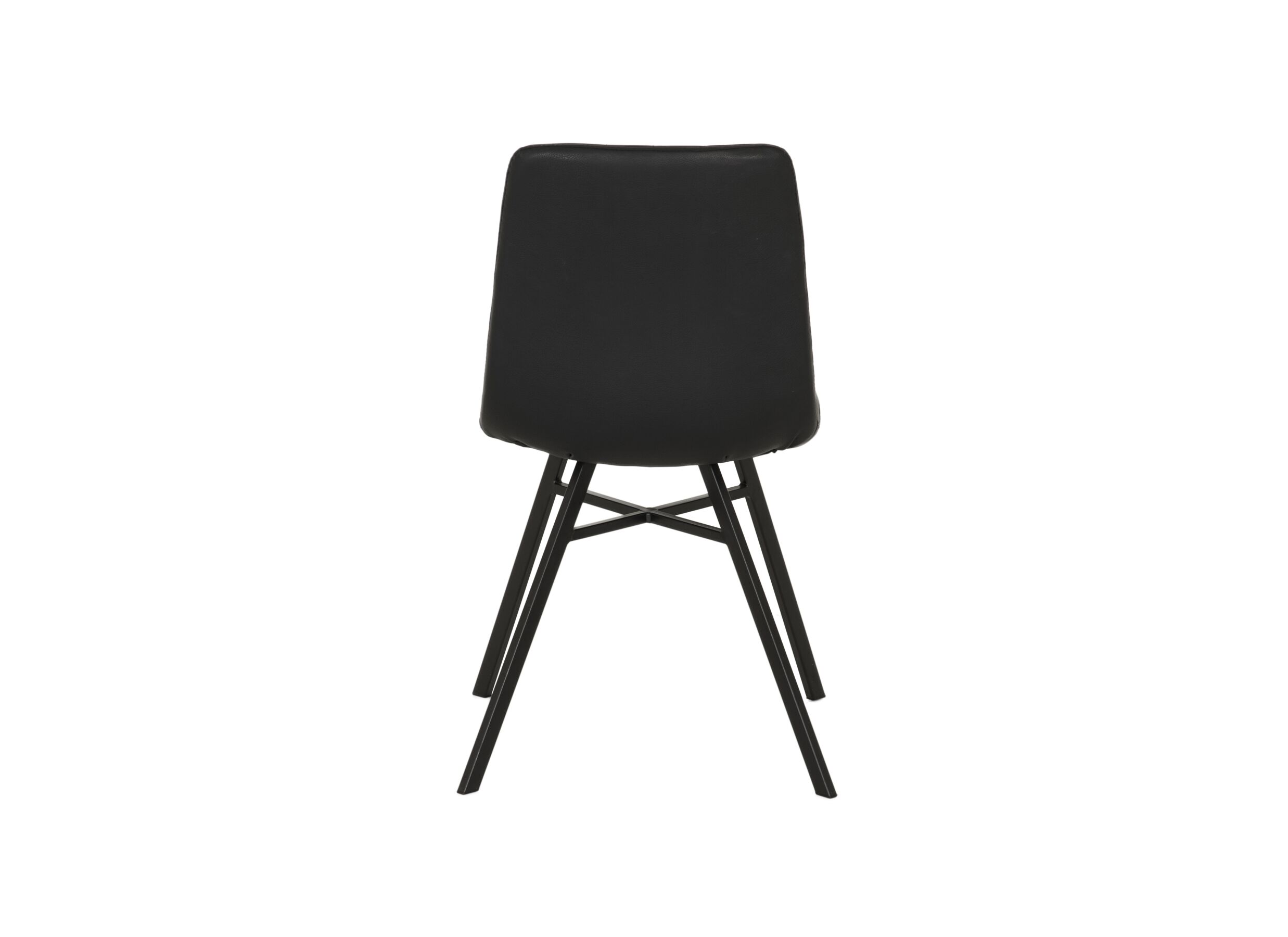 Stoel S190 45,5x56x87,5cm - lederlook - zwart