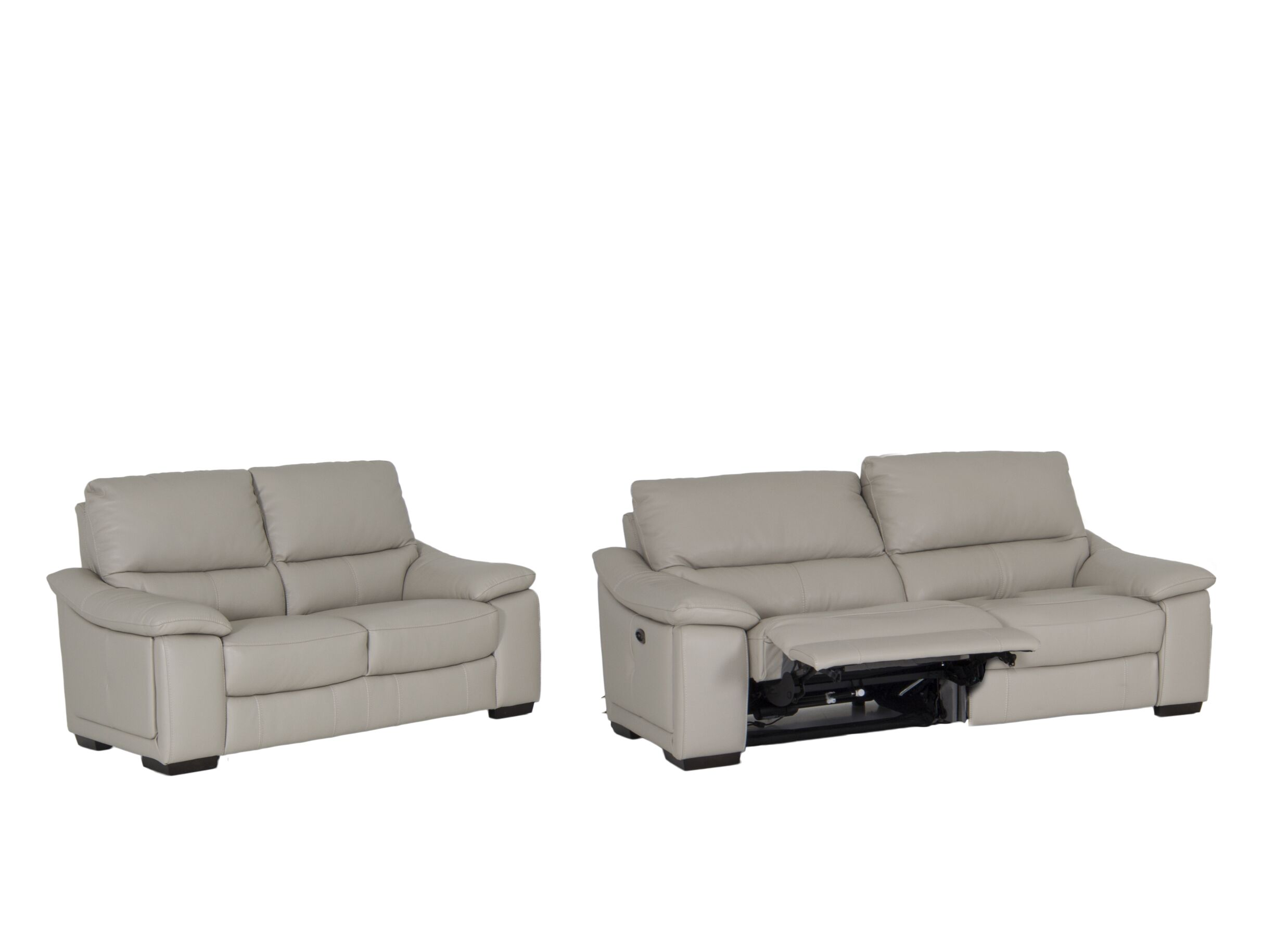 Zetel Elegy 3+2-zit - leder - grijs met relax